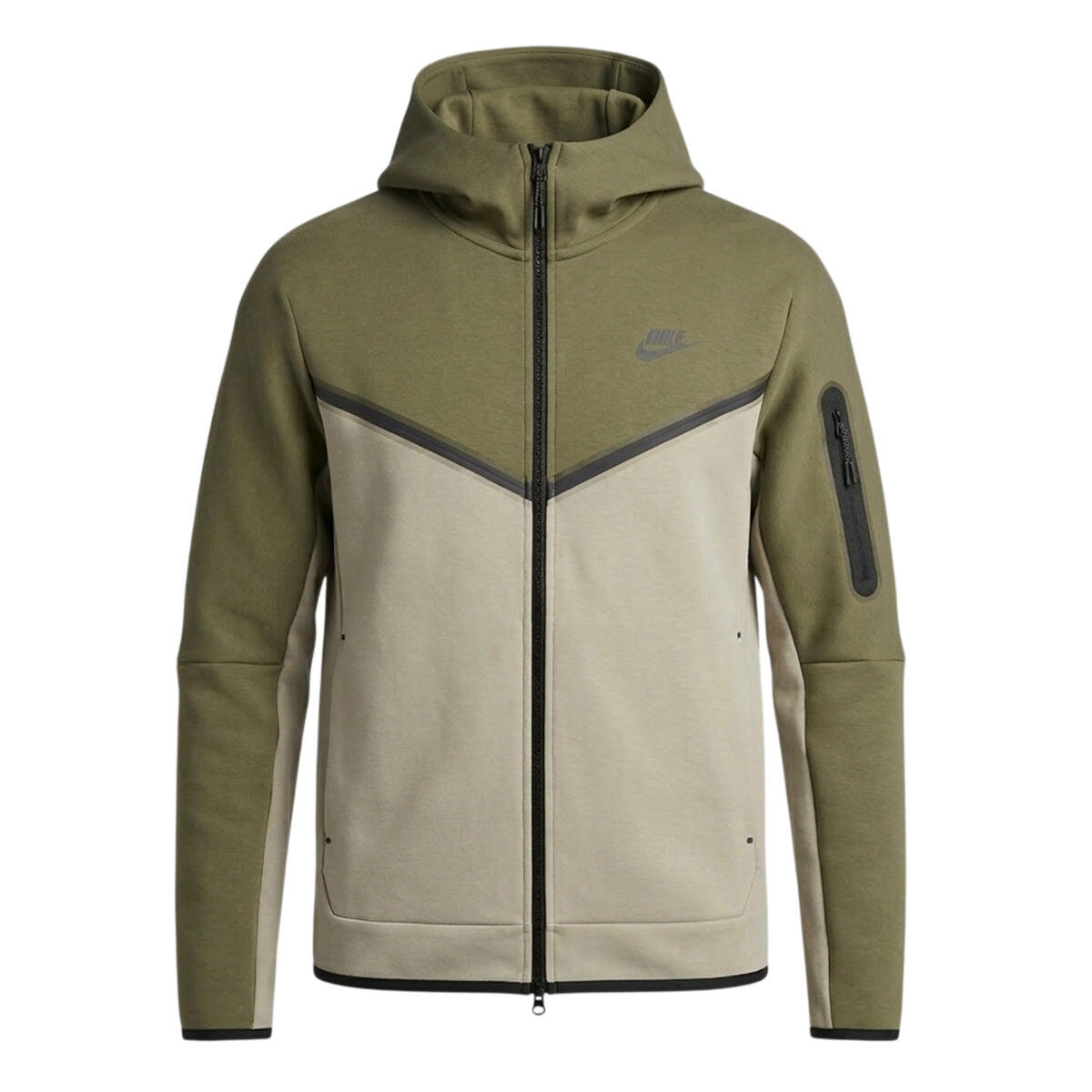 Bluza z Kapturem I Suwakiem Na Całej Długości Tech Fleece Rozmiar XL Zielony - …