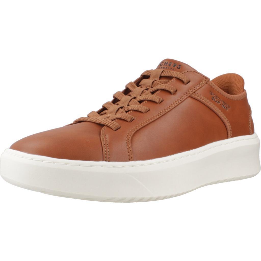 Buty SKECHERS COURT BREAK SLIP-INS Brązowy