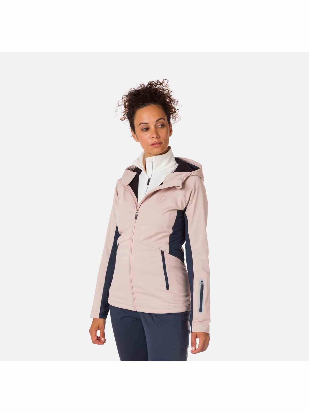 Kurtka do narciarstwa biegowego damska ROSSIGNOL W Softshell Hoodie Jkt różowa