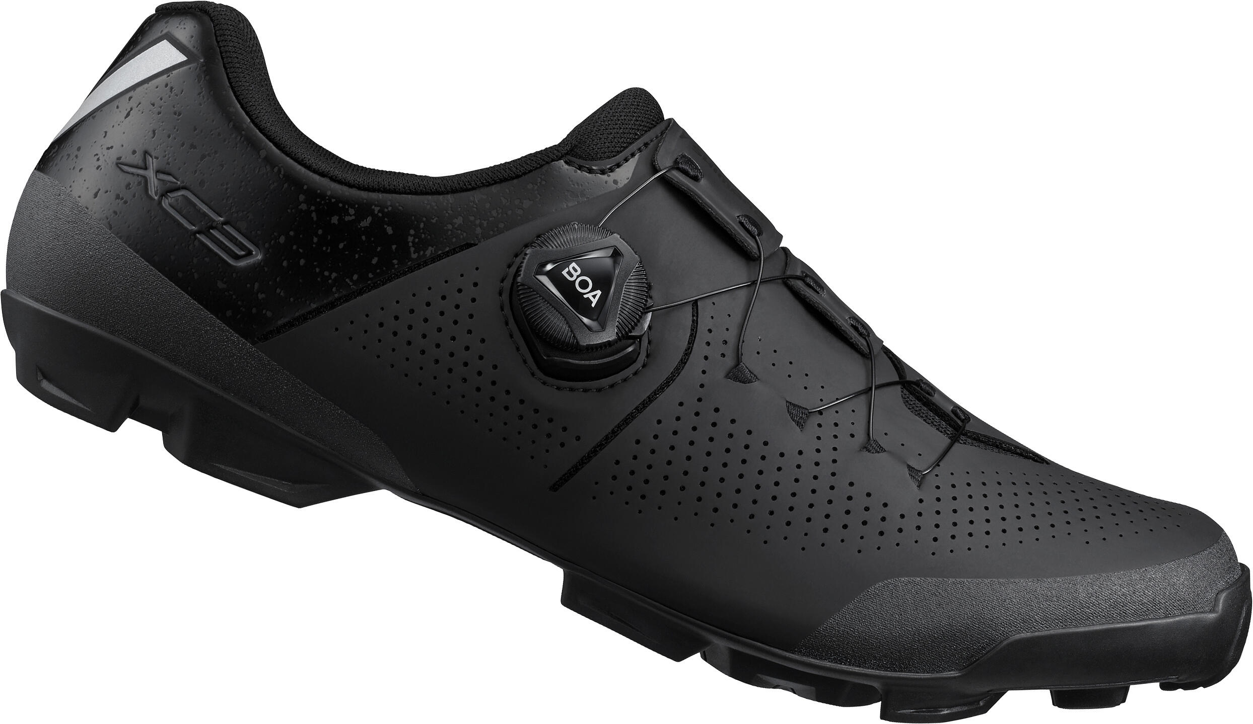 Buty rowerowe XC302 wide do rowerów górskich, czarne