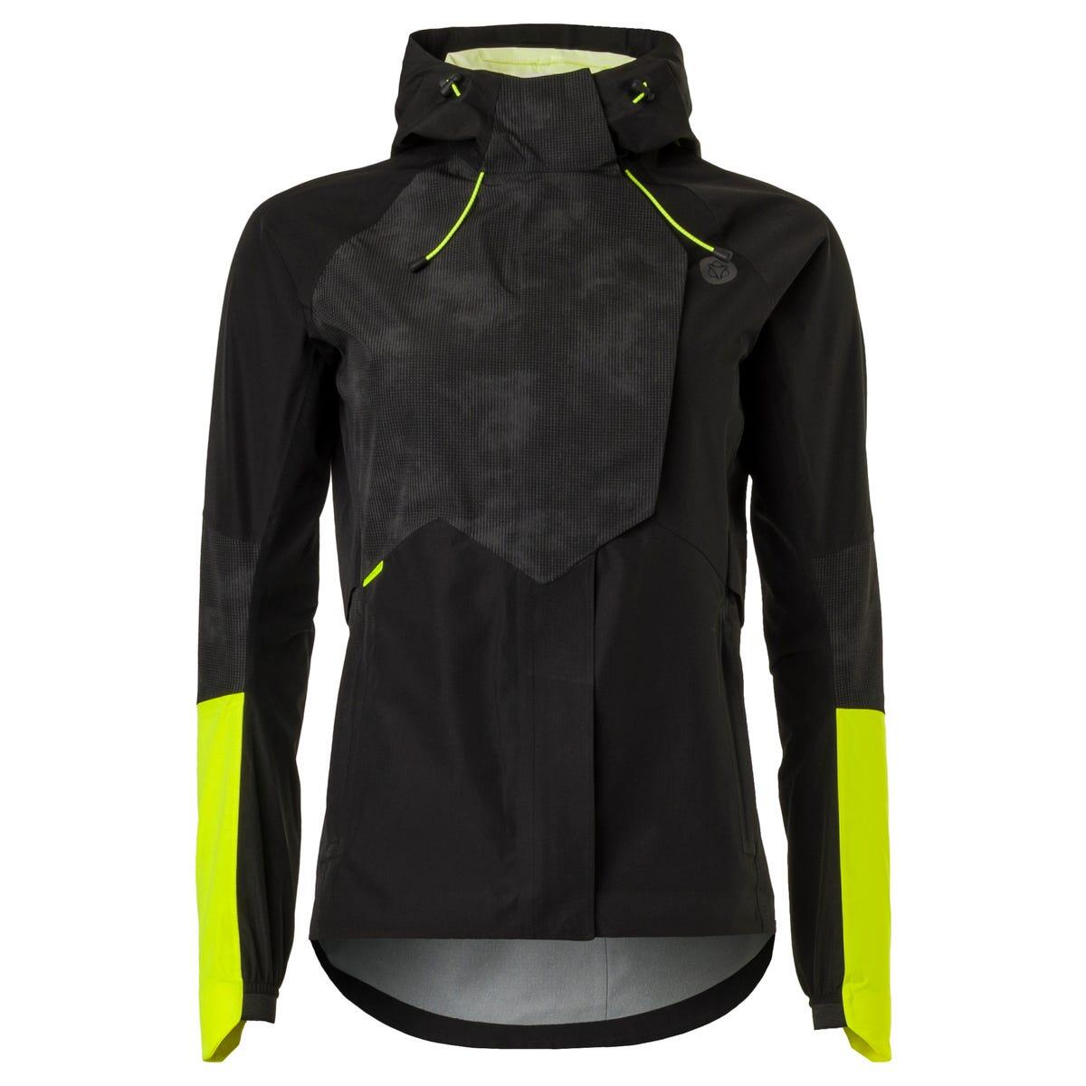 Tech Rain Jacket Commuter Women Hi-vis & Reflection Black