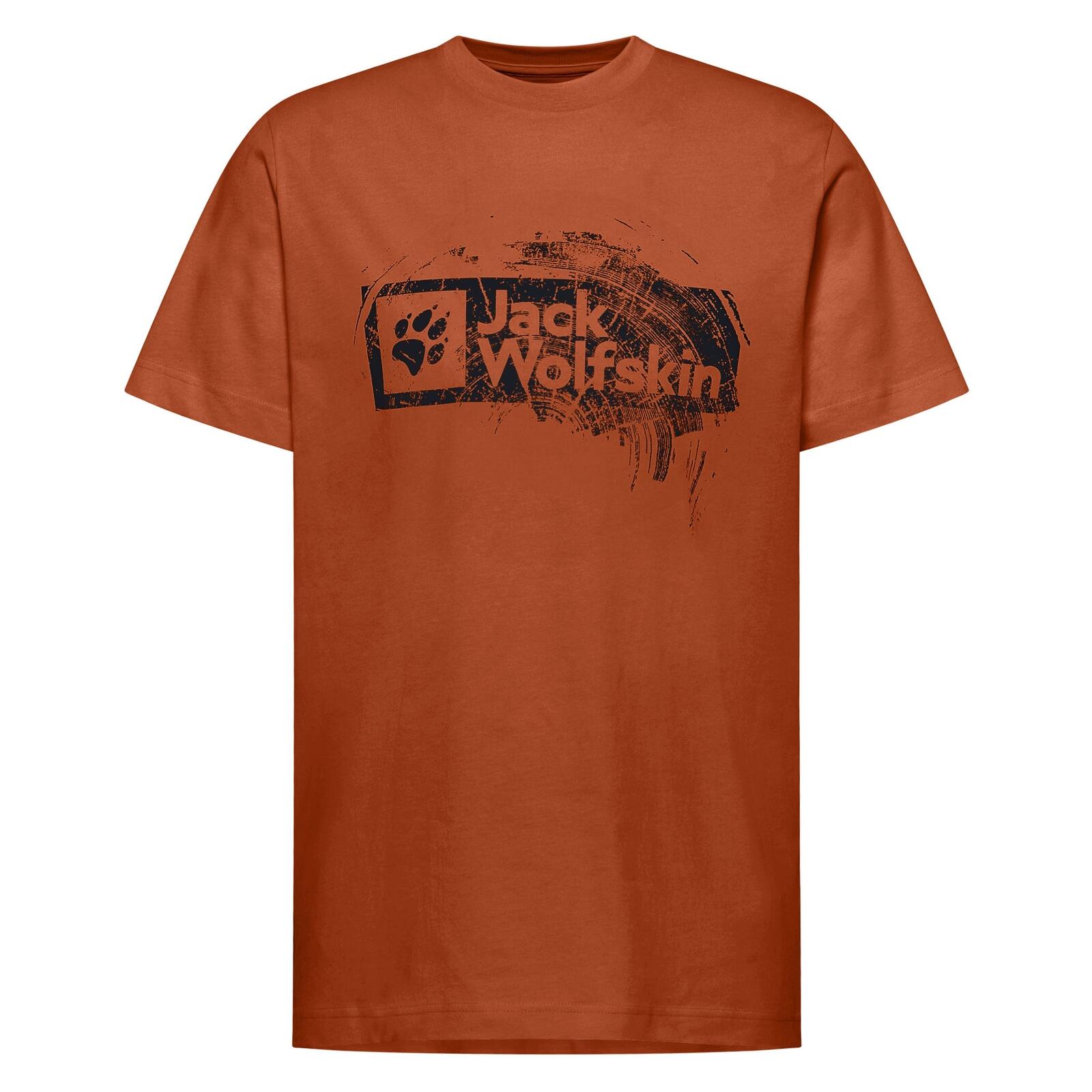 JACK WOLFSKIN Koszulka męska Brand T M burnt orange-M