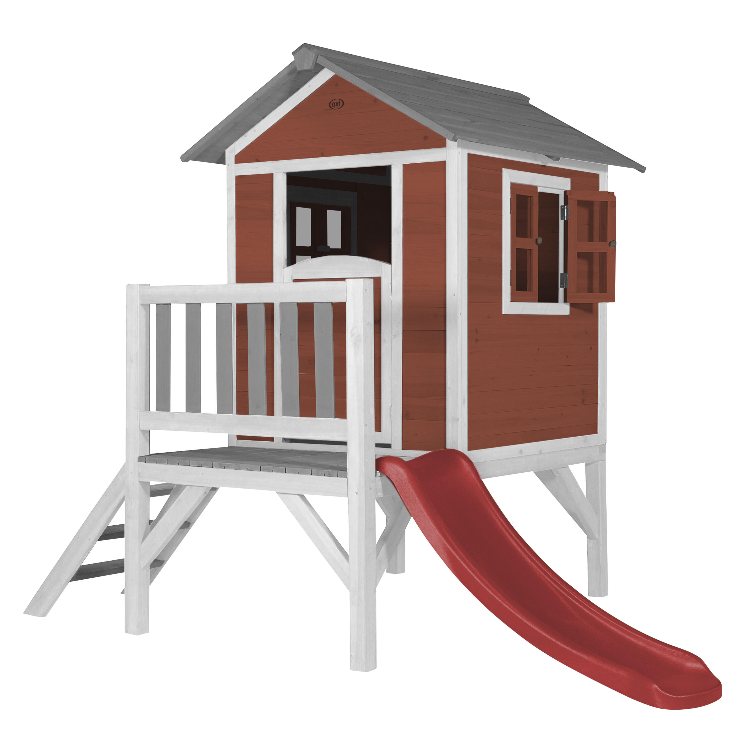 Domek dla dzieci AXI Beach Lodge XL, drewniana zjezdzalnia FSC