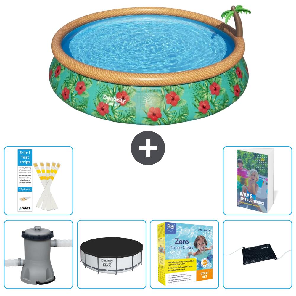BESTWAY Basen Fast Set Okrągły - 457x84 cm - 7-częściowy S234