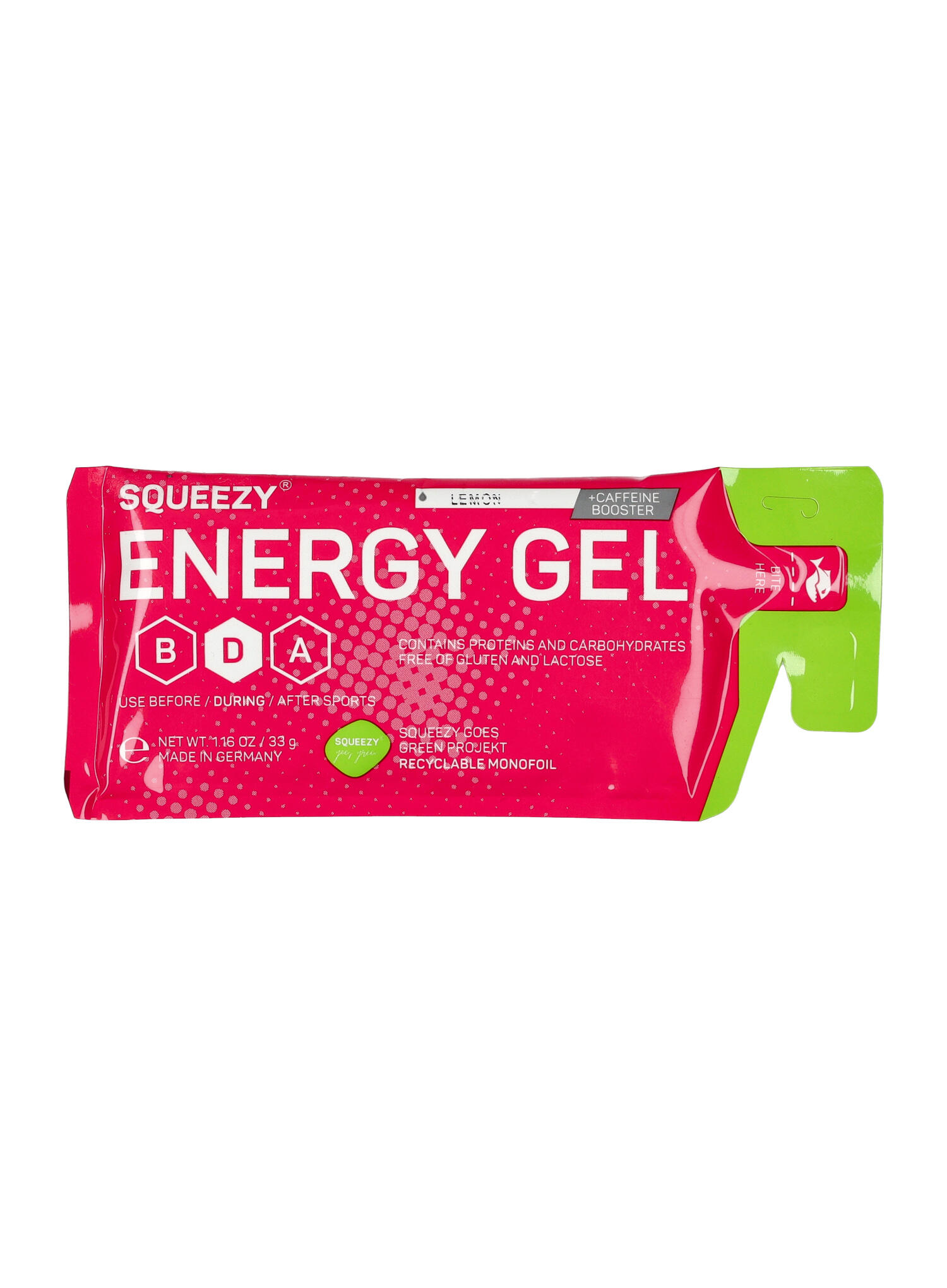 Żel energetyczny Squeezy Super Energy Gel 33 g - lemon/caffeine