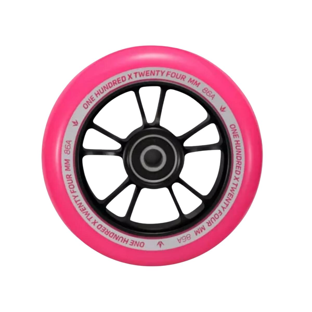 Koła do hulajnogi - 10 szprych - 100 mm - Czarny/Różowy - Blunt Scooters