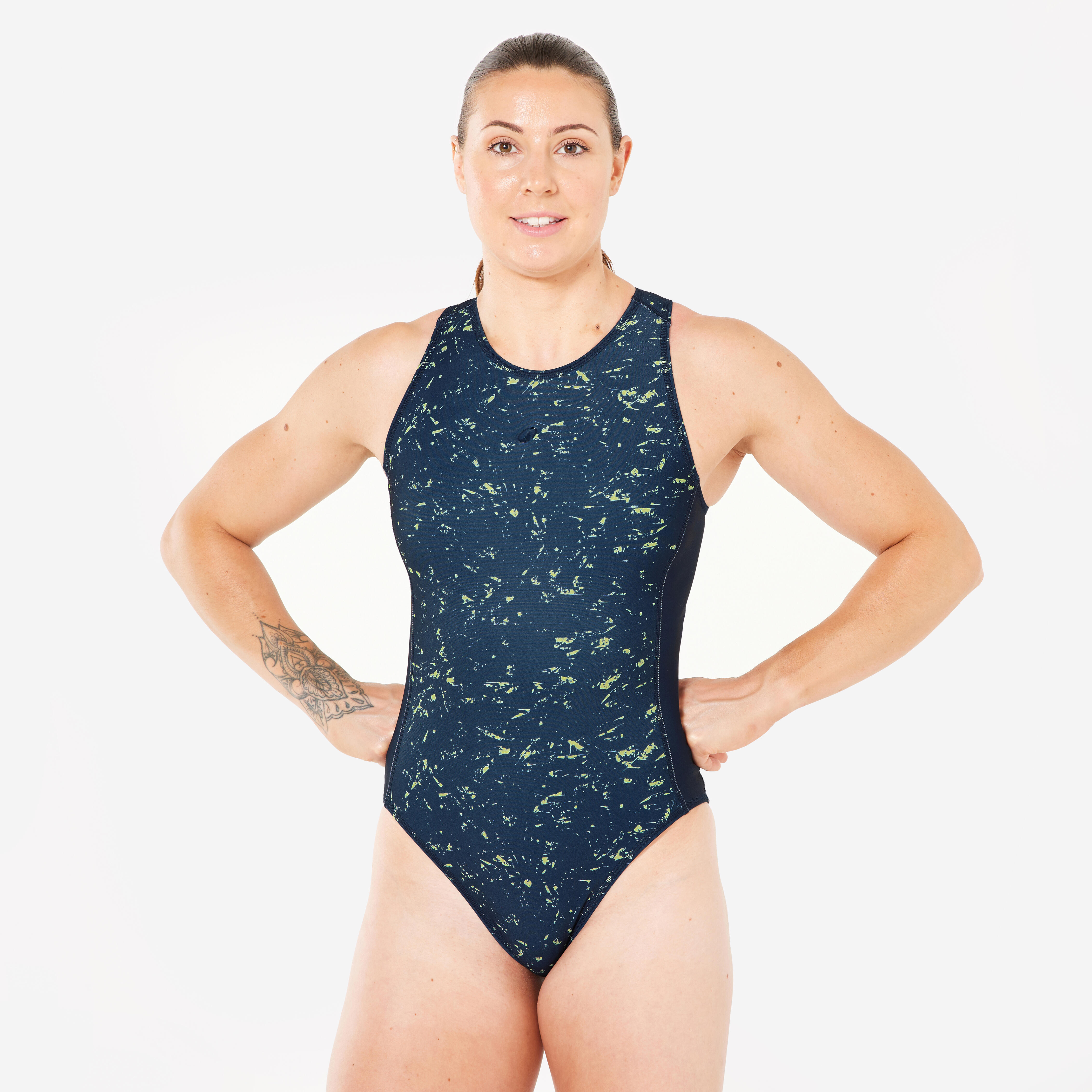 Strój jednoczęściowy do waterpolo damski Watko 500 All Sand