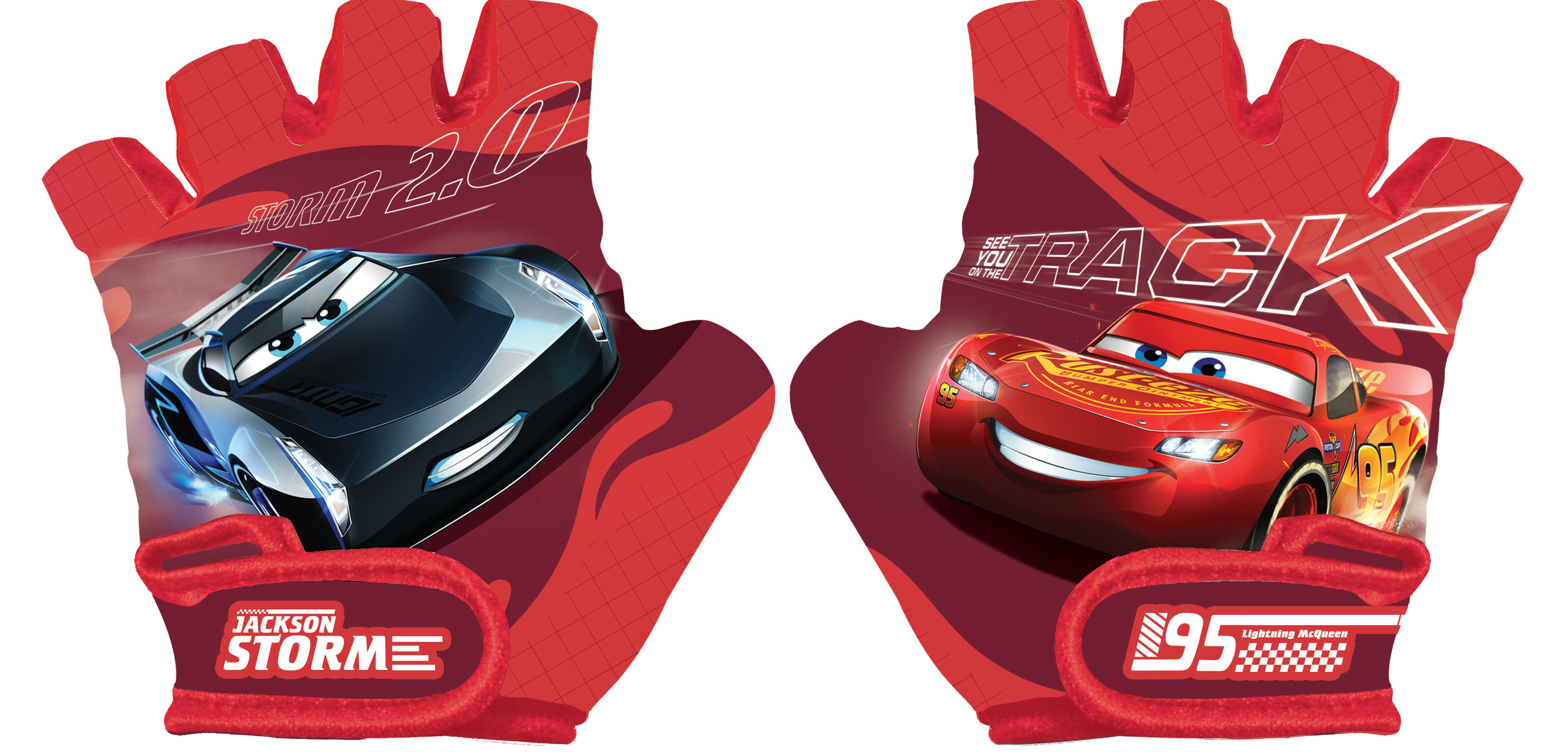 Dziecięce krótkie rękawiczki rowerowe Disney Cars