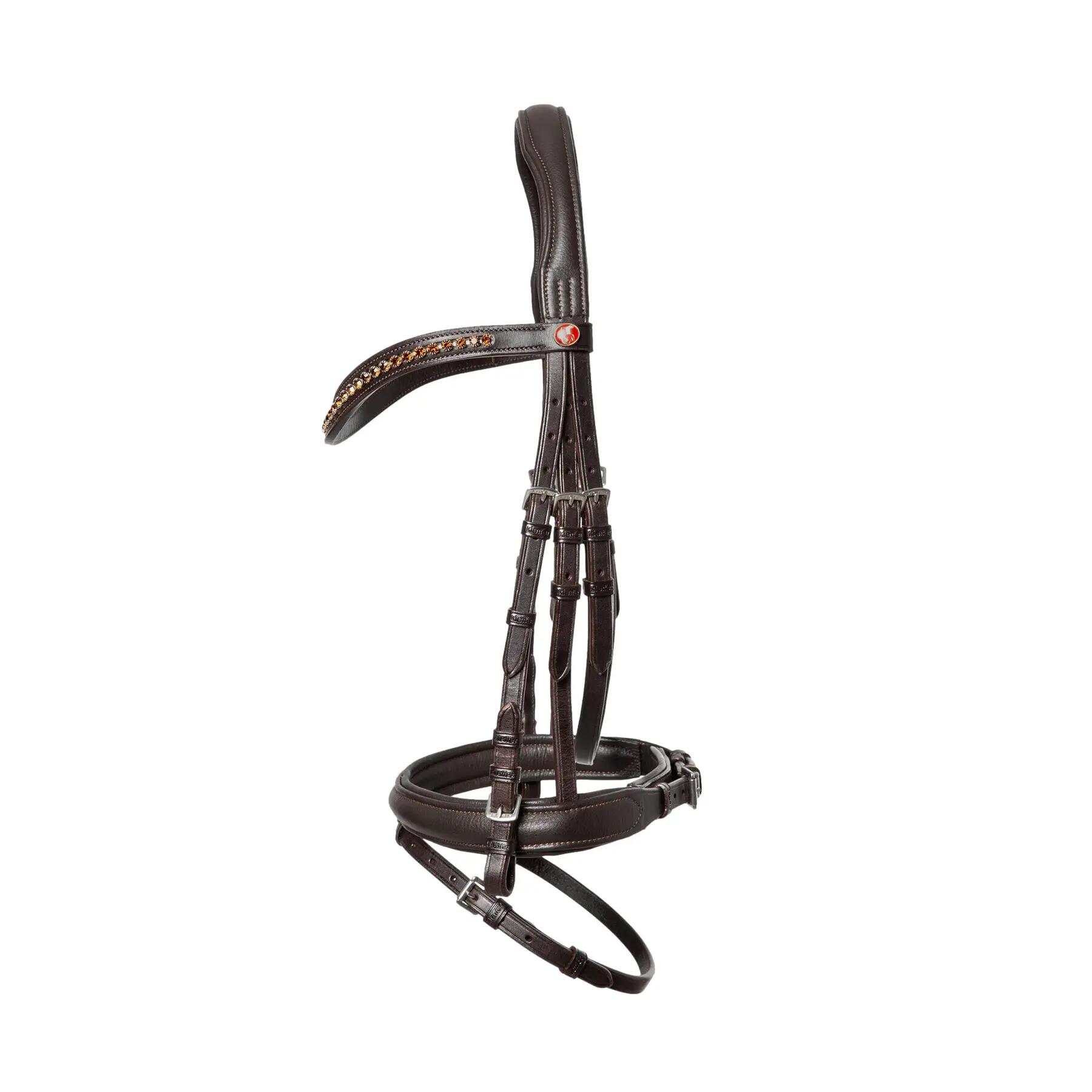 Uzda do jazdy konnej Kieffer Ultrasoft Haflinger Curved Browband/Not Lined
