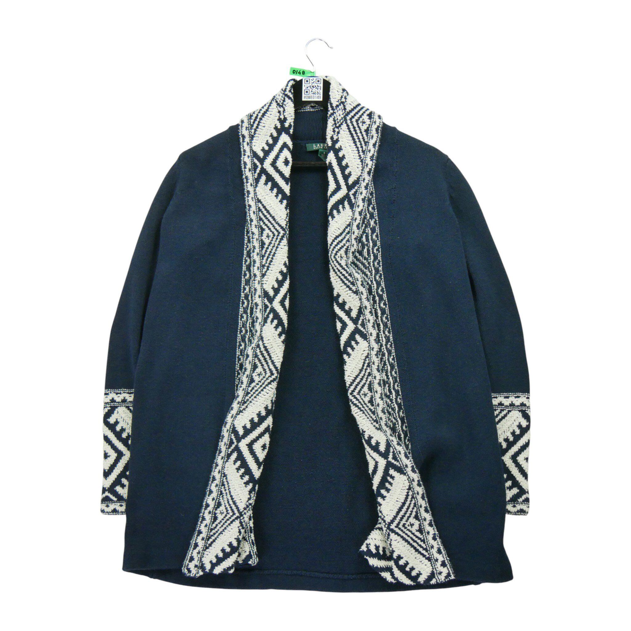 Second life - Damski sweter rozpinany w kolorze granatowym - Stan bardzo dobry