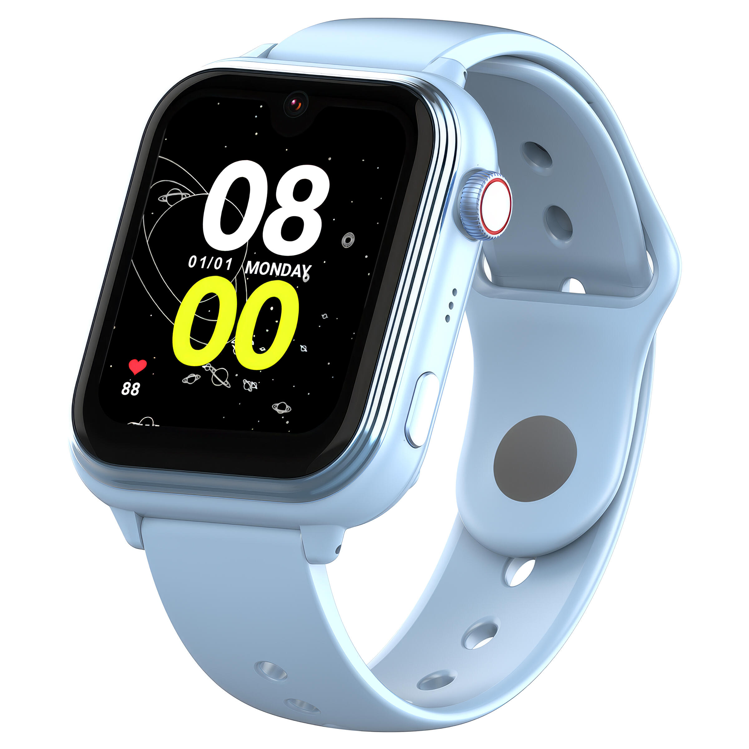 Smartwatch Kiano Alpha Kid Niebieski, 19 aplikacji, GPS, Aparat, GPS, Wi-Fi