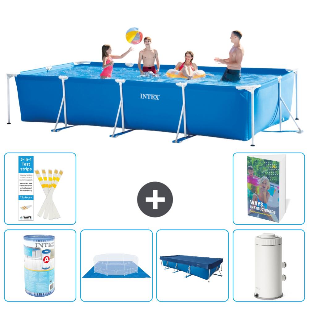 INTEX Basen ze stelażem Prostokątny - 450x220x84 cm - 7-częściowy S72