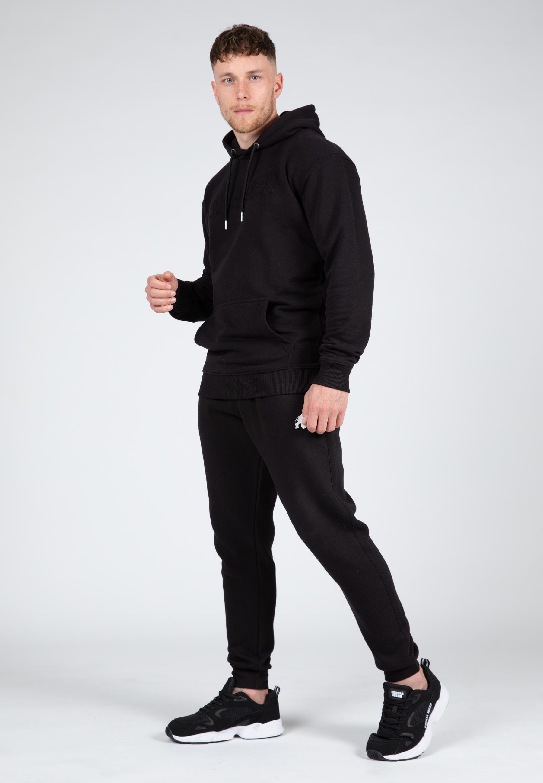 Crowley Męskie Oversize bluza z kapturem - Czarny