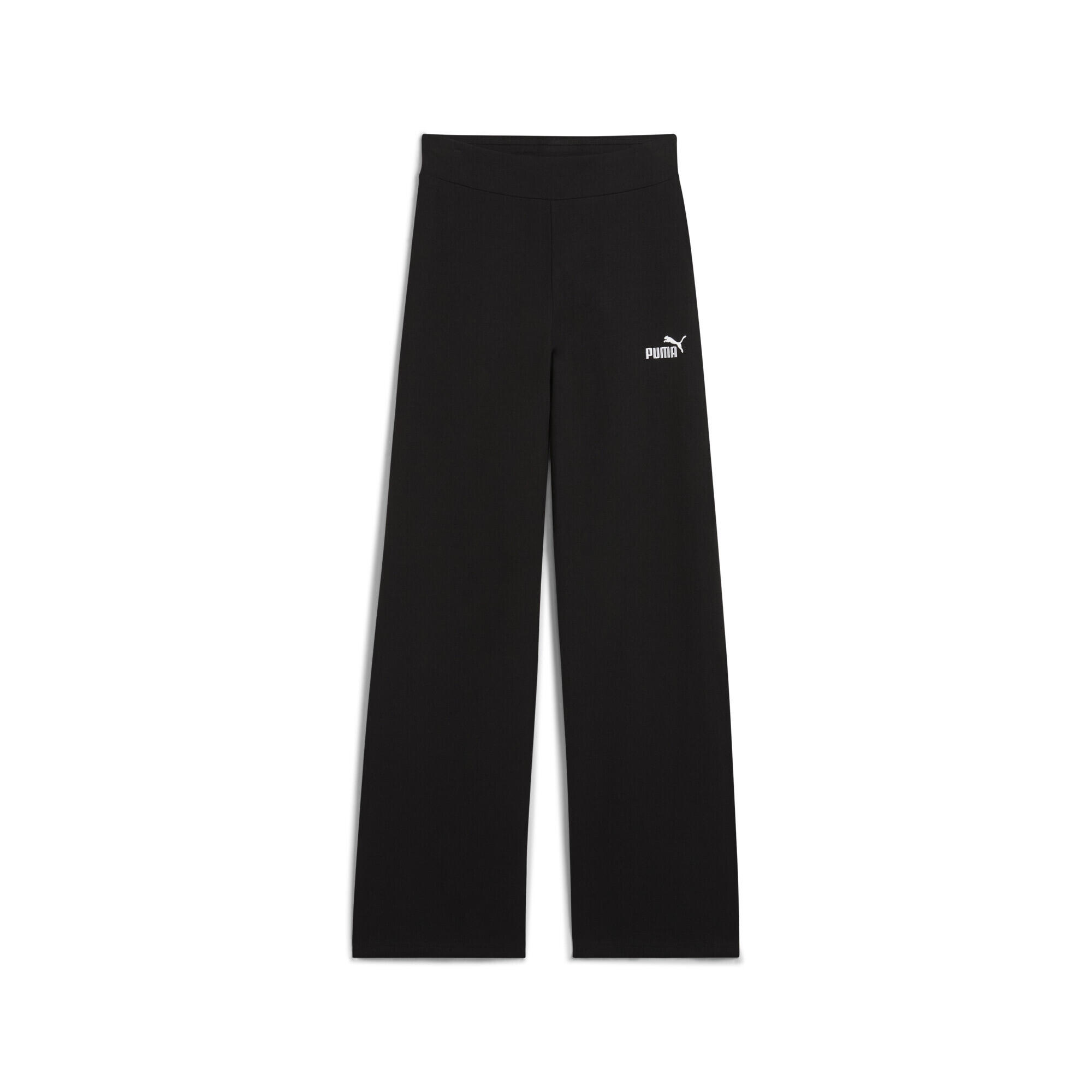 Damskie legginsy z wysokim stanem, prostymi nogawkami i małym logo No. 1 ESS