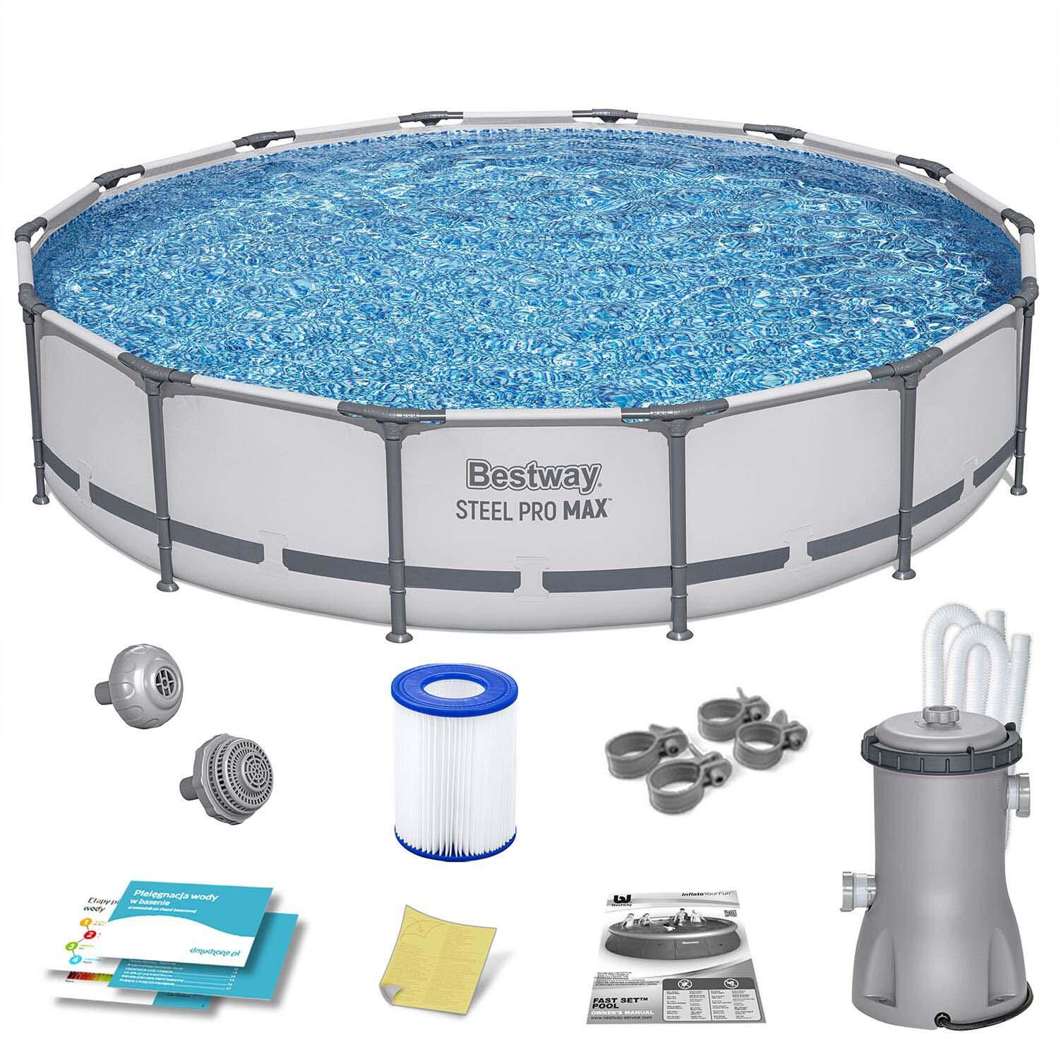 Basen stelażowy ogrodowy Bestway okrągły 427x84 cm zestaw 9w1 z pompą 2026