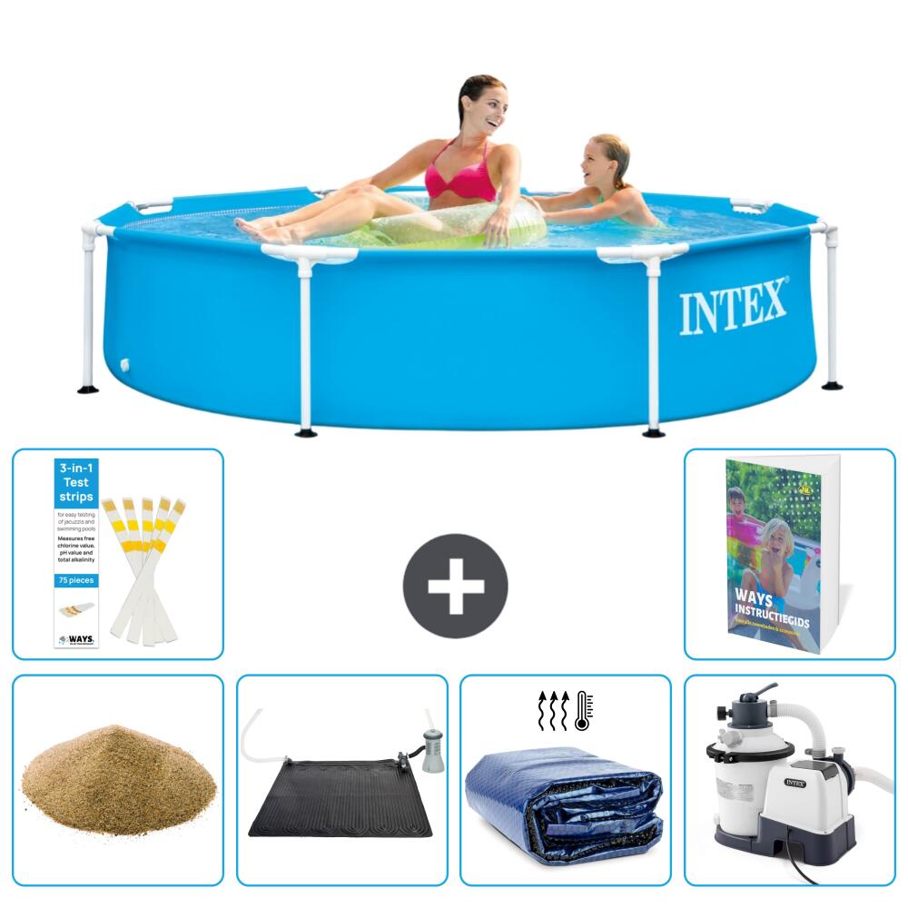 INTEX Basen ze stelażem Okrągły - 244x51 cm - 7-częściowy S69
