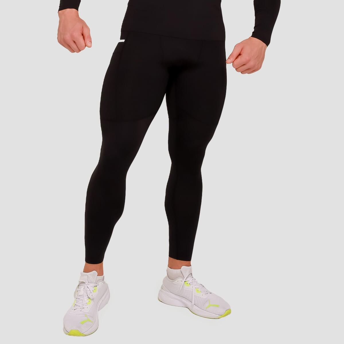 Legginsy męskie fitness kompresyjne czarne High
