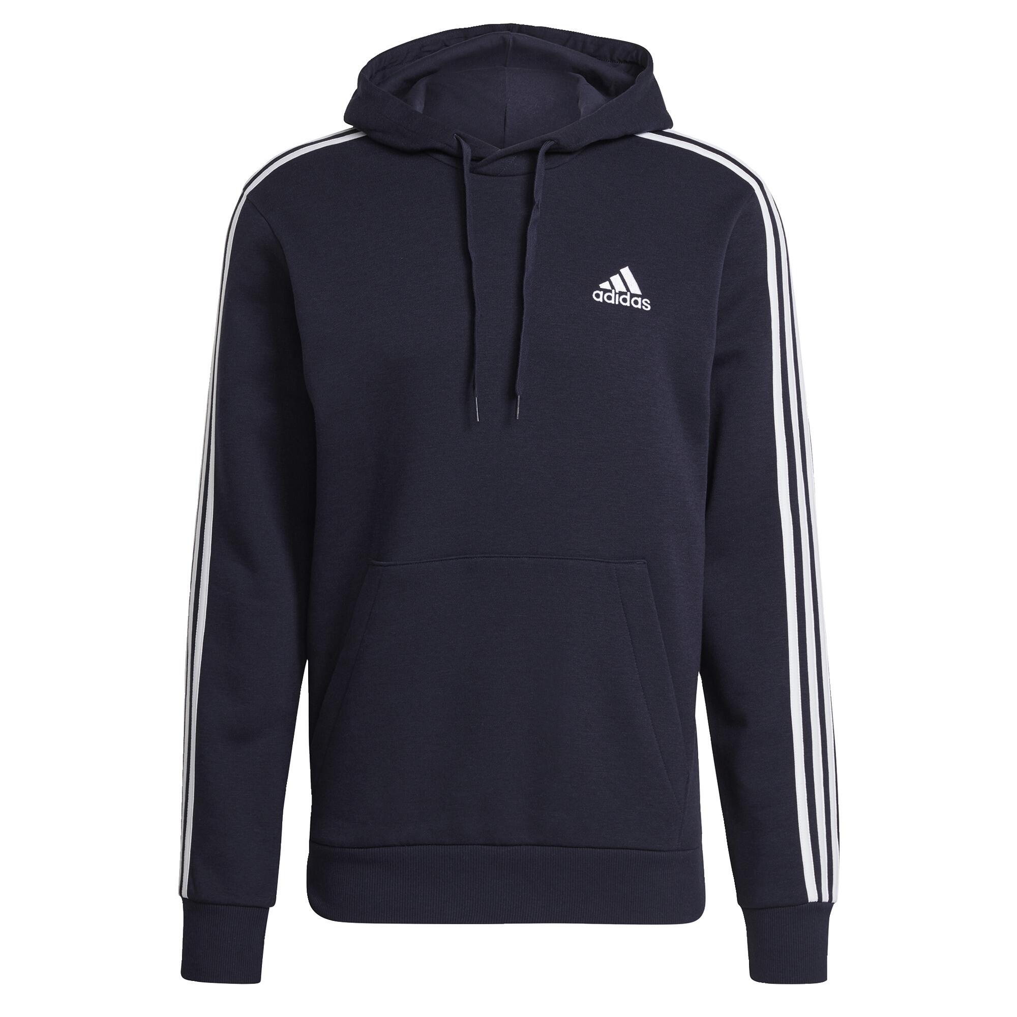 Bluza z kapturem męskie adidas Essentials Fleece 3 Stripes