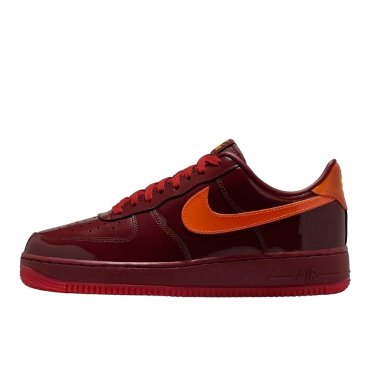 Nike Air Force 1 Low Patent Leather Dark Team Red Safety Orange