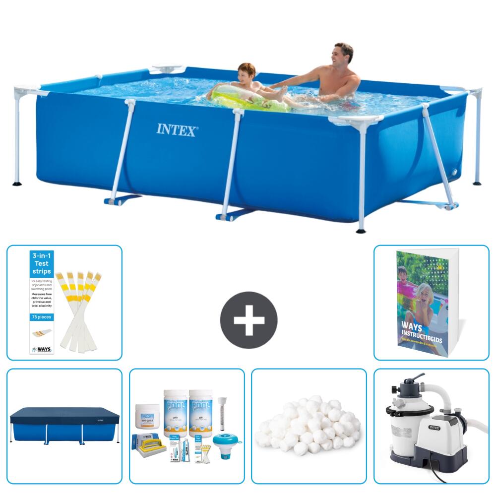 INTEX Basen ze stelażem Prostokątny - 260x160x65 cm - 7-częściowy S15