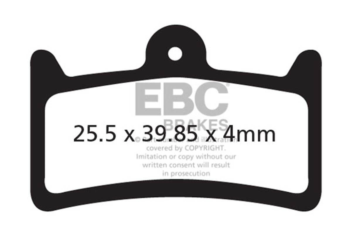 Klocki hamulcowe rowerowe (organiczne) EBC Brakes CFA639