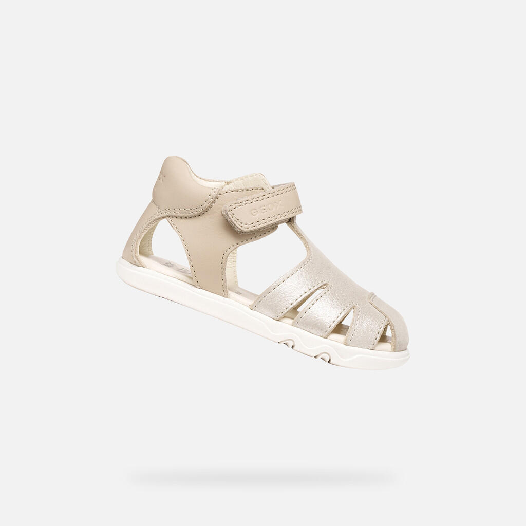 Sandały GEOX B SANDAL STEPPIEUP Złoty
