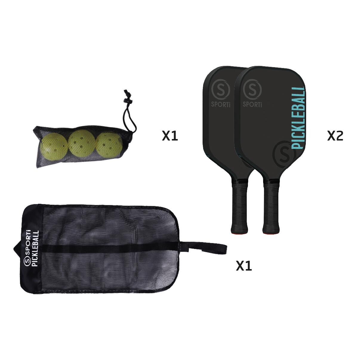 Zestaw do pickleballa z drewna Sporti Outdoor