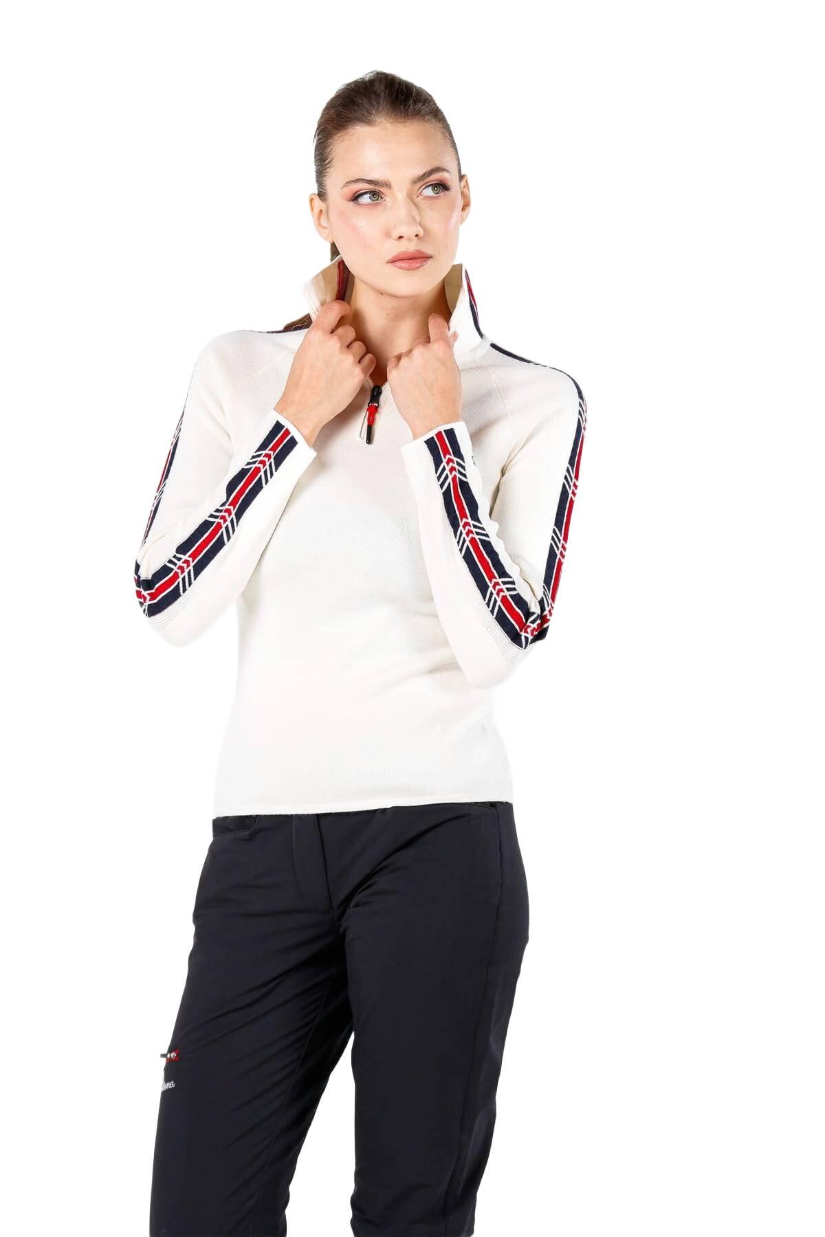 Asya - Sweter Damski ze 100% Wełny Merino M, Biały