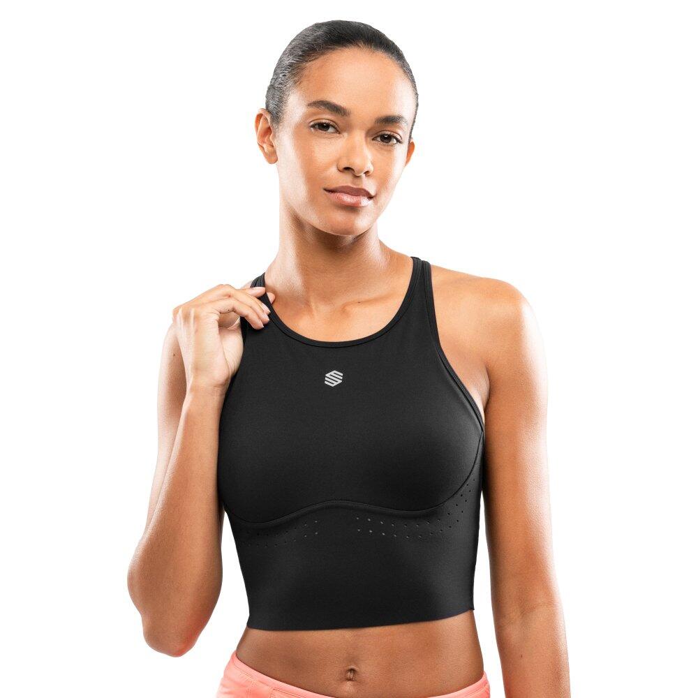 Damski top do biegania bez rękawów Fitness Siroko Namib Black