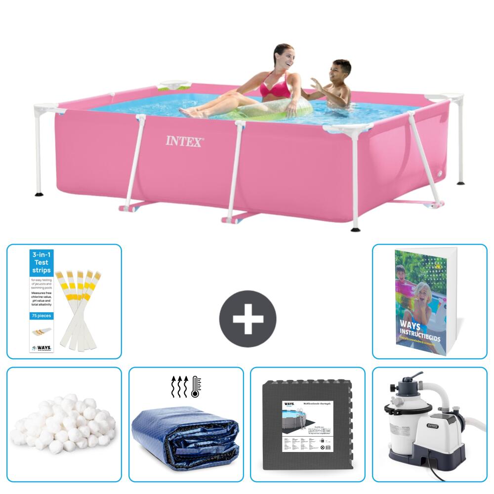INTEX Basen ze stelażem Prostokątny - 220x150x60 cm - 7-częściowy S31