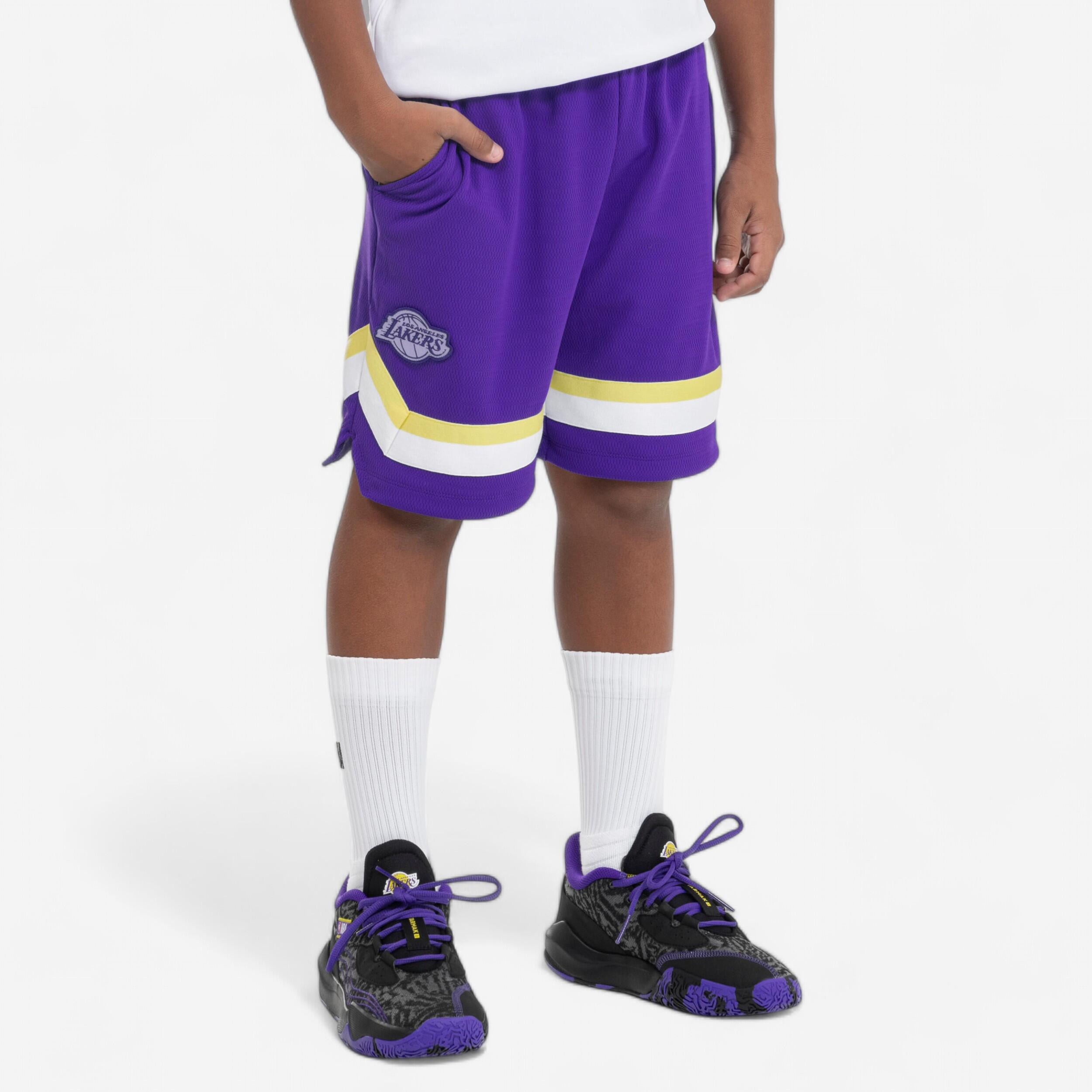 Spodenki do koszykówki dla dzieci NBA Lakers SH900