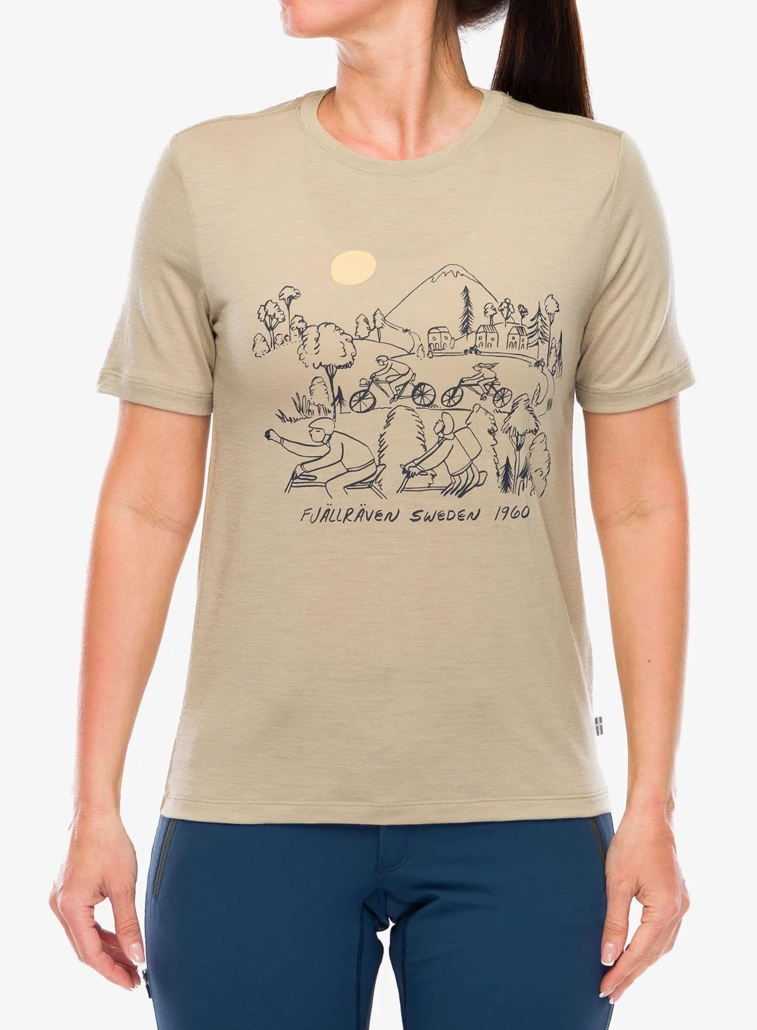 Koszulka rowerowa damska Fjallraven Hoja Lugnt Wool T-shirt