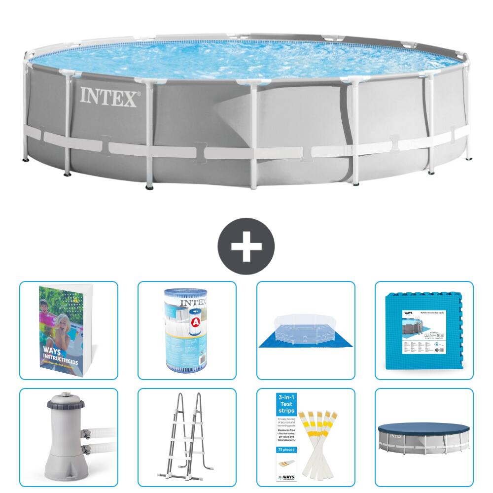 INTEX Basen Prism Frame Okrągły - 427x107 cm - 9-częściowy S602
