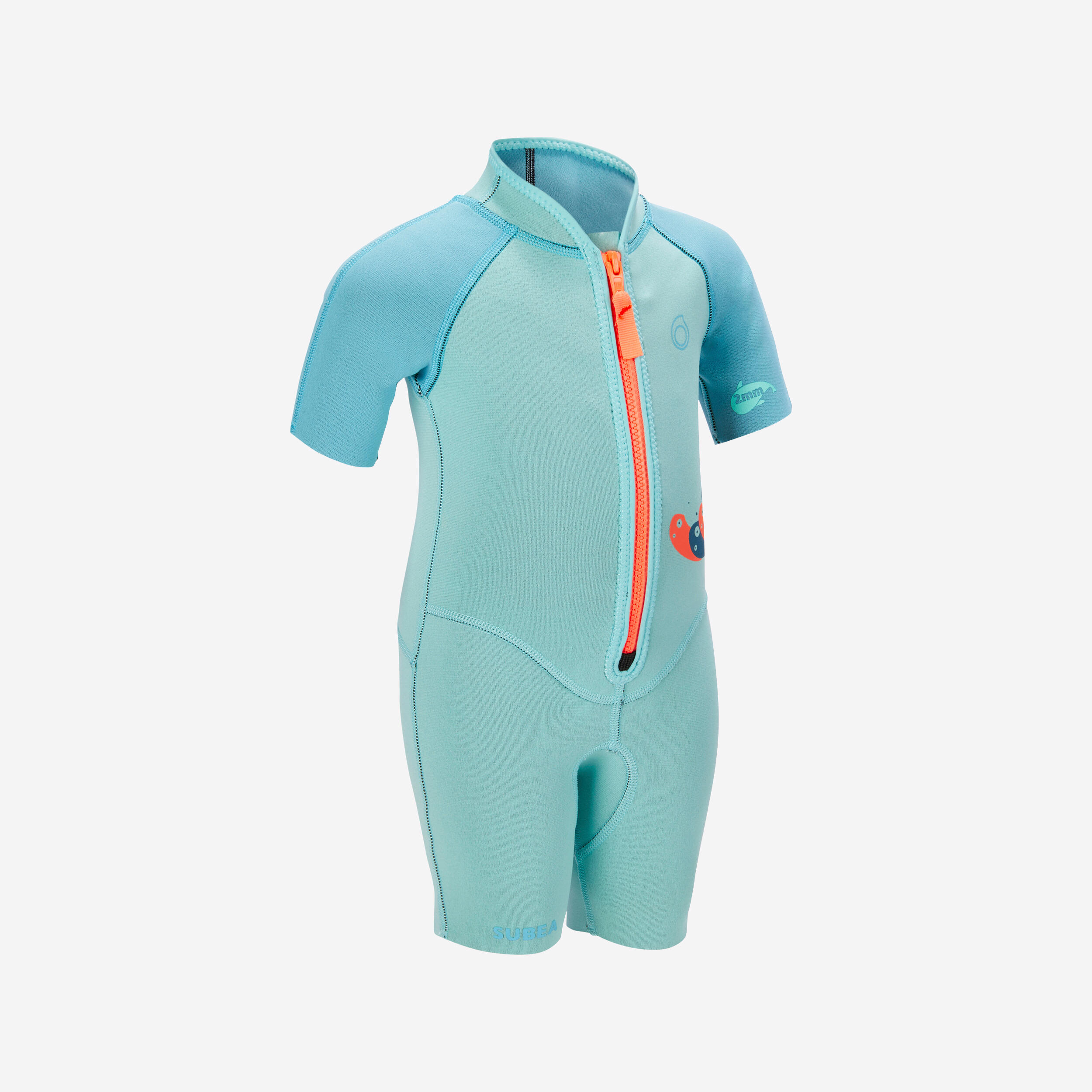 Krótka pianka do snorkelingu dla dzieci Decathlon 100 z neoprenu 2 mm