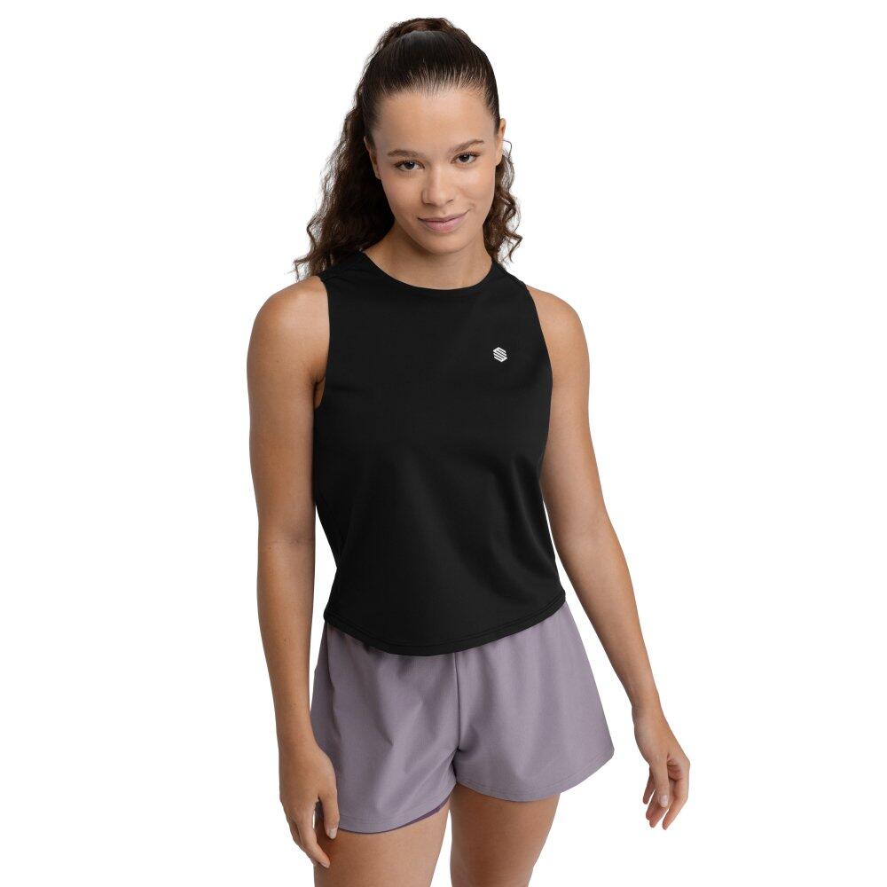 Damska koszulka tank top do biegania w terenie Trekking Siroko Volt Black