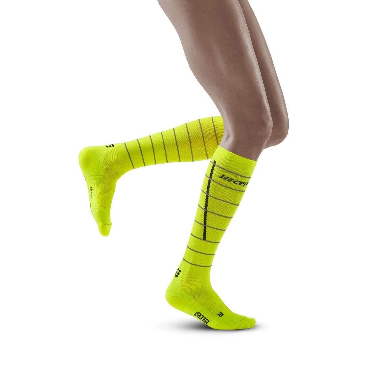 Skarpety kompresyjne damskie sportowe CEP Reflective wysokie