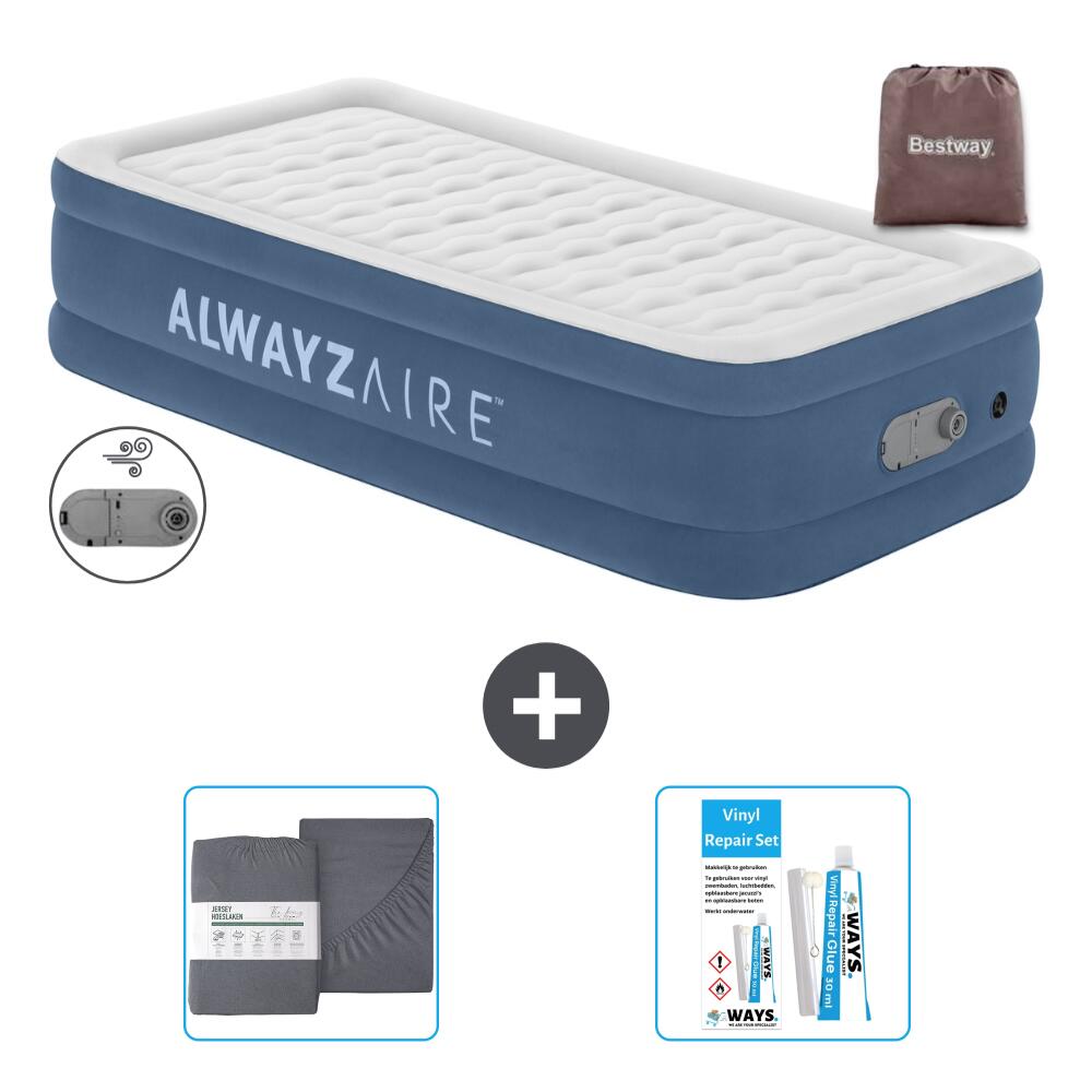 Materac dmuchany Bestway Alwayszair - 1P - 191x97x46 cm + Akcesoria CB20