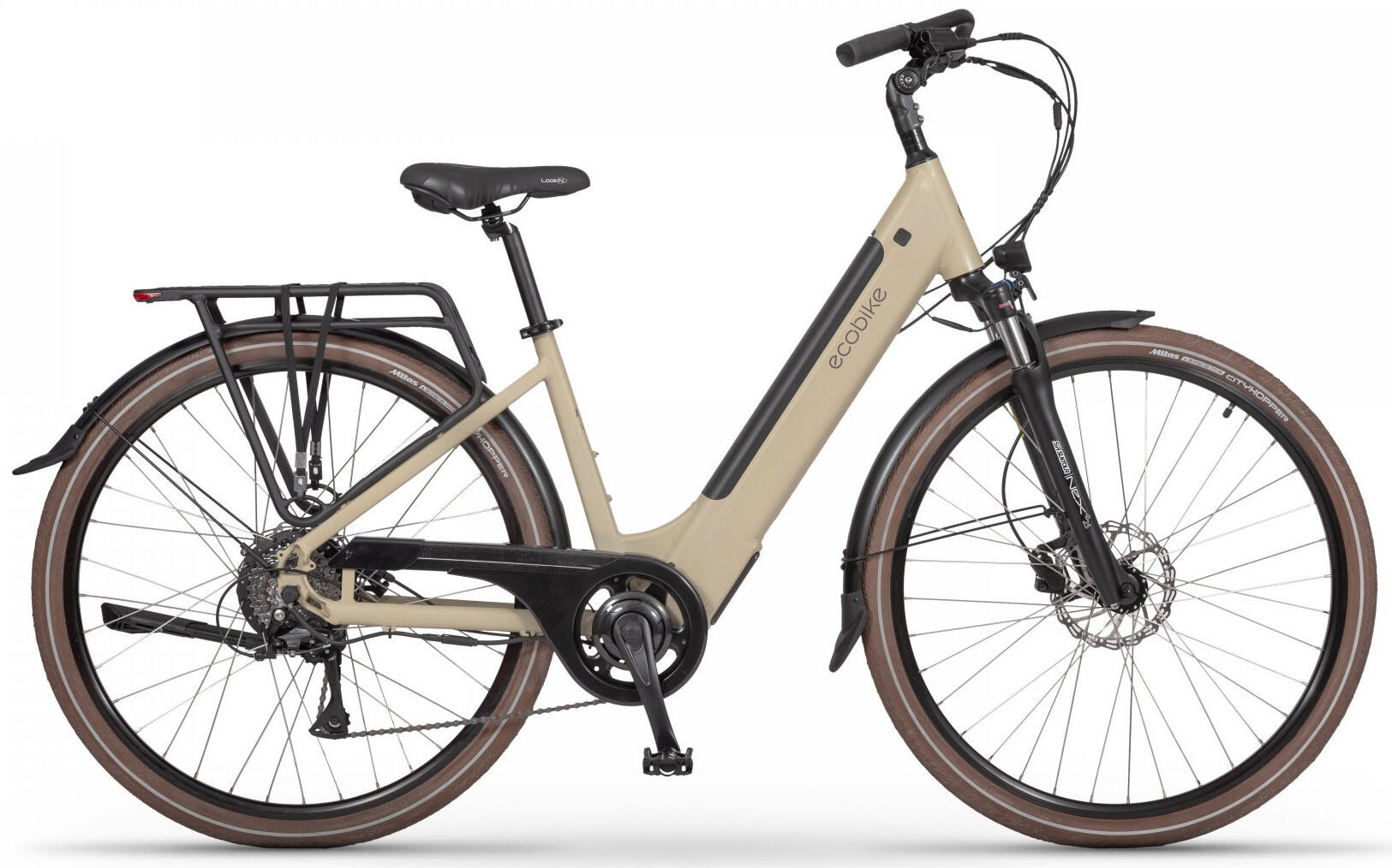 Rower elektryczny Ecobike X-CITY Cappucino V2 rama 17 bateria 14ah