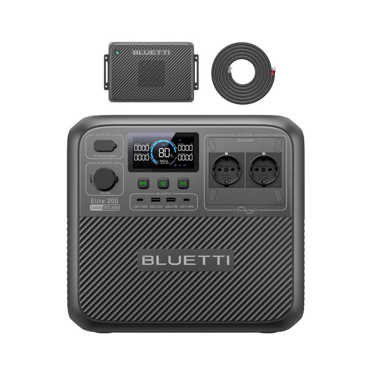 Elite 200 V2 stacja zasilania + Charger2, 2073Wh, ładowanie auta 2,4h do kampera