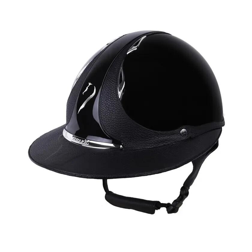 Damski klasyczny błyszczący kask jeździecki Antarès Shagreen Premium Eclipse