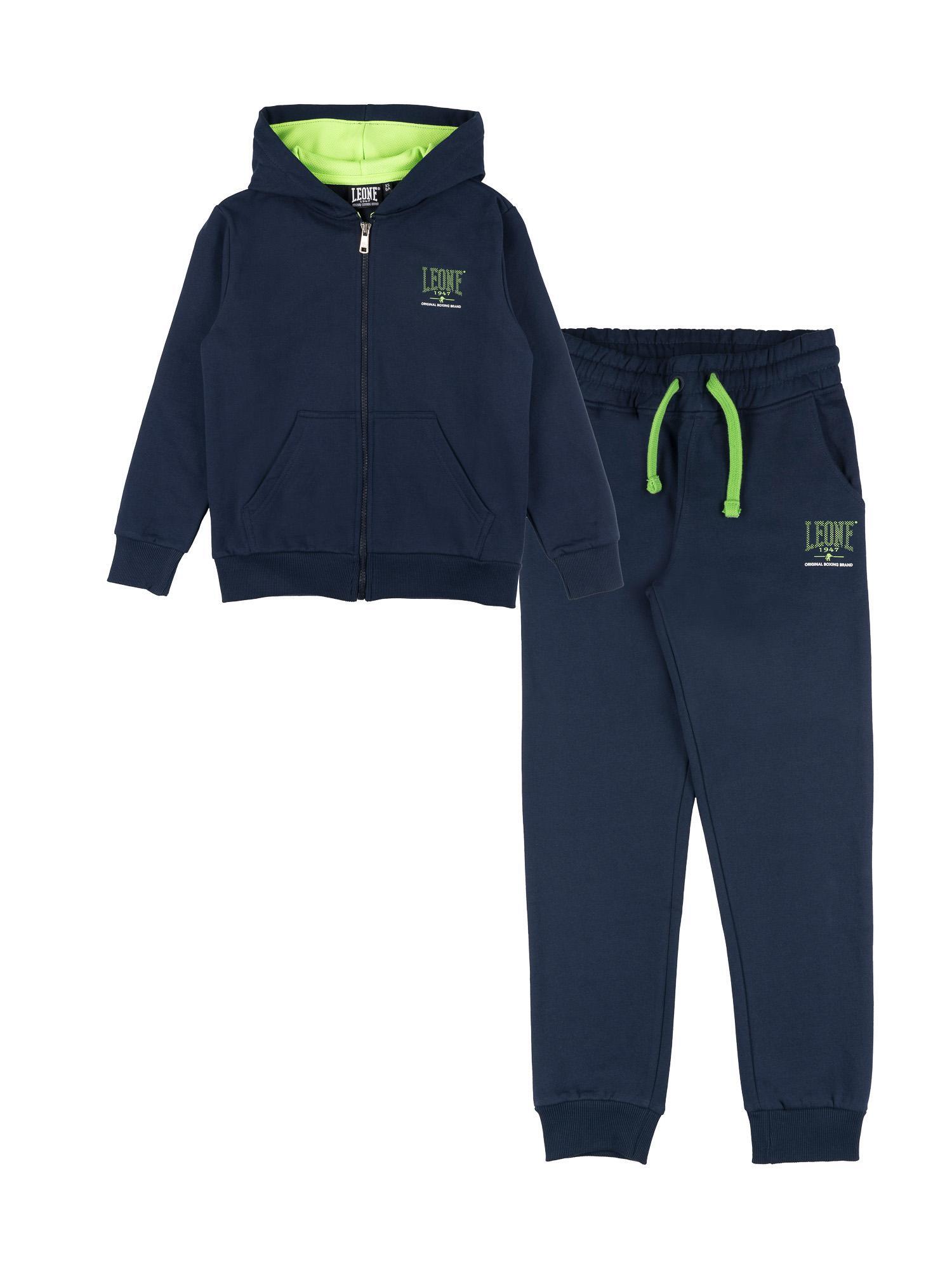 Leone 1947 Neon Kinder Winter Trainingsanzug mit Kapuze und Reißverschluss