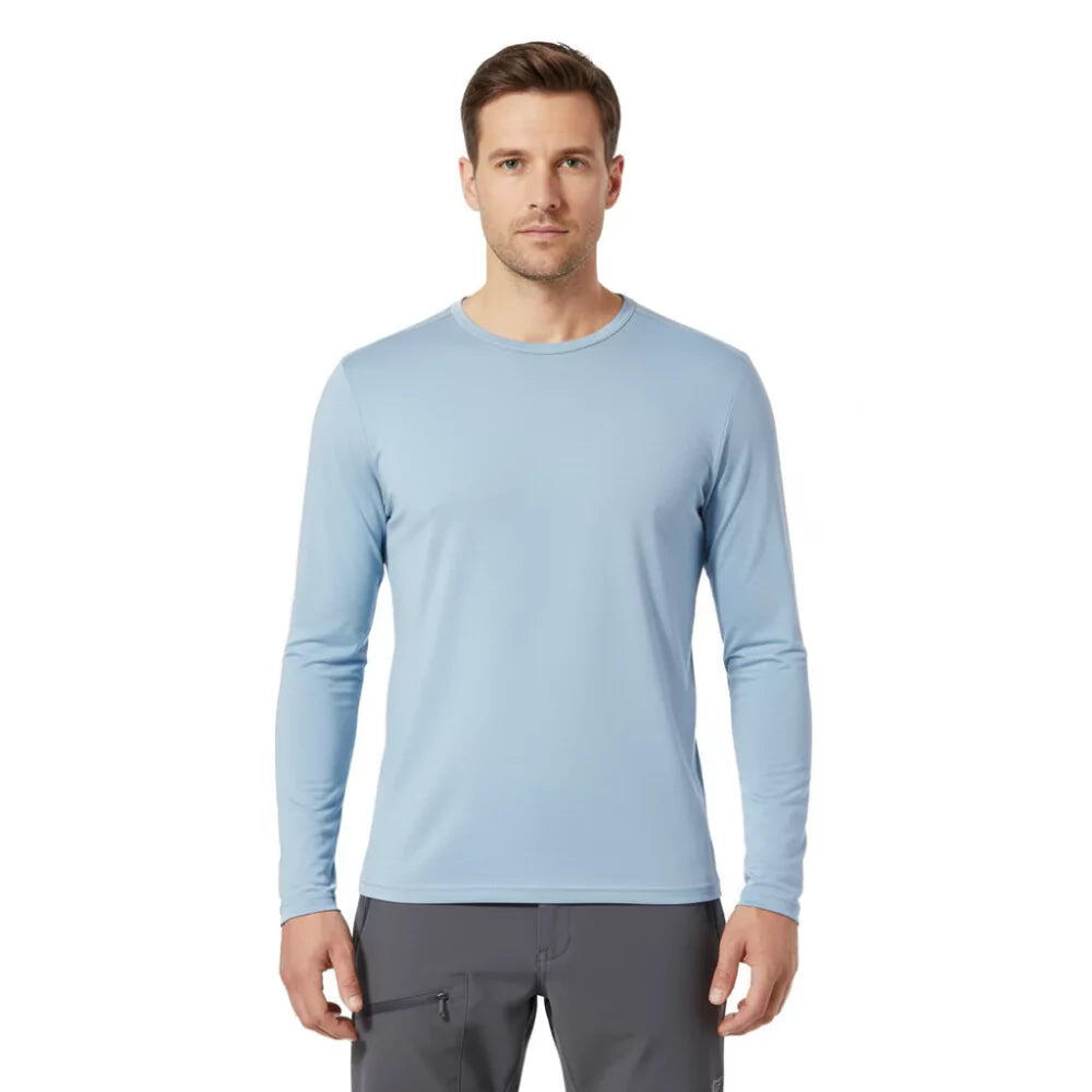 T-shirt męski z długim rękawem 100% wełny merynosów - Finn 210