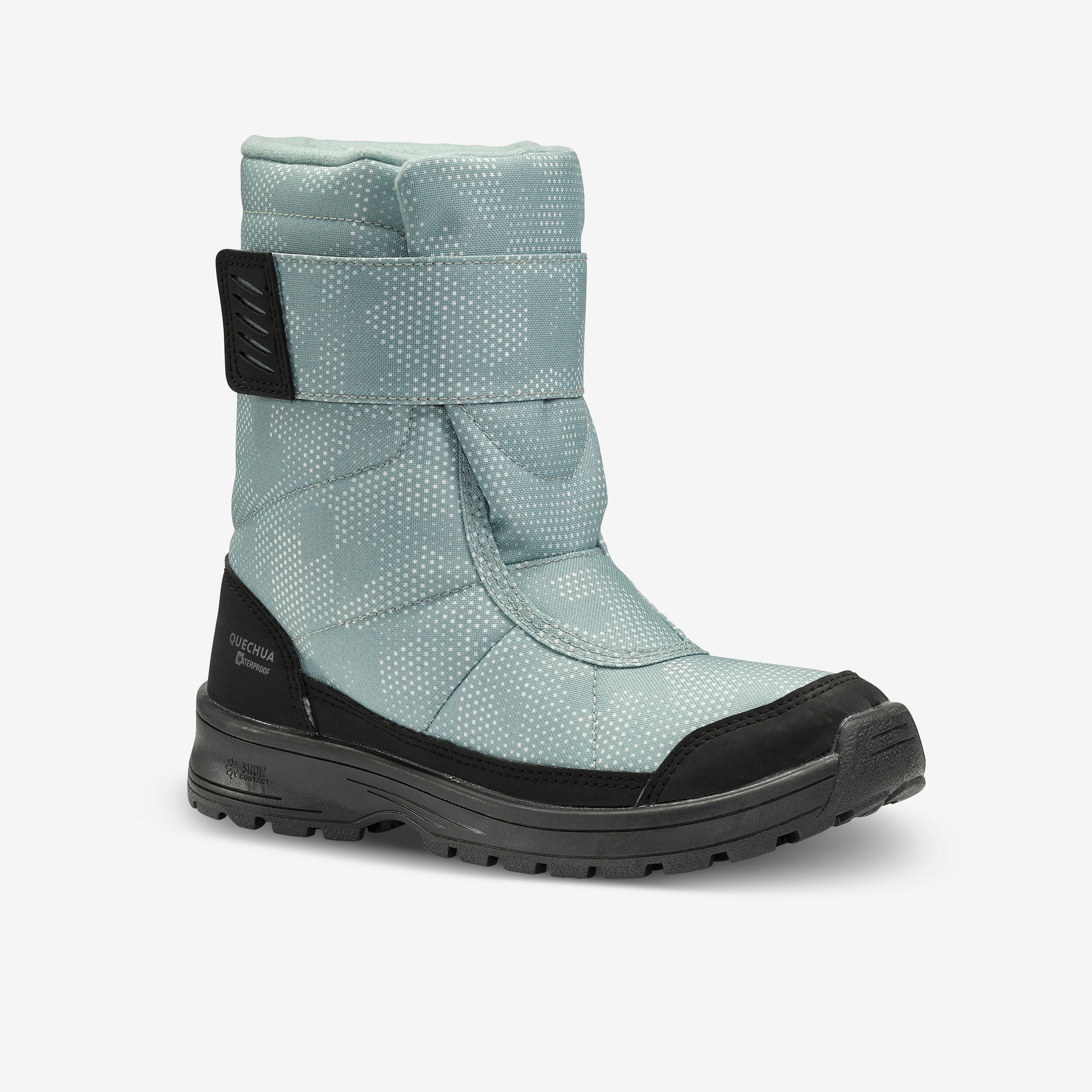 Buty turystyczne dla dzieci Quechua SH100 Warm zapinane na rzep wodoodporne