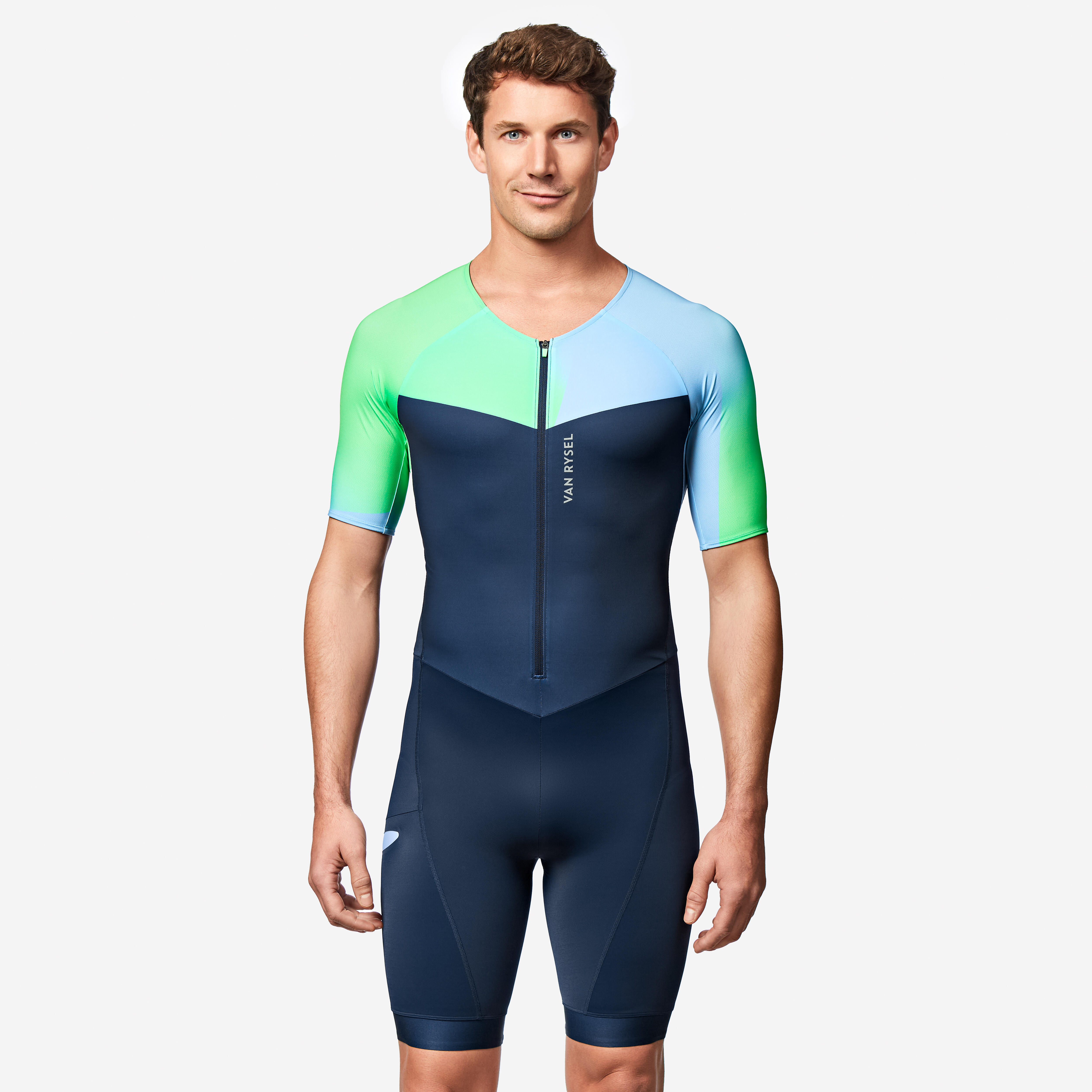 Kombinezon do triathlonu męski Van Rysel Trifonction na krótki dystans