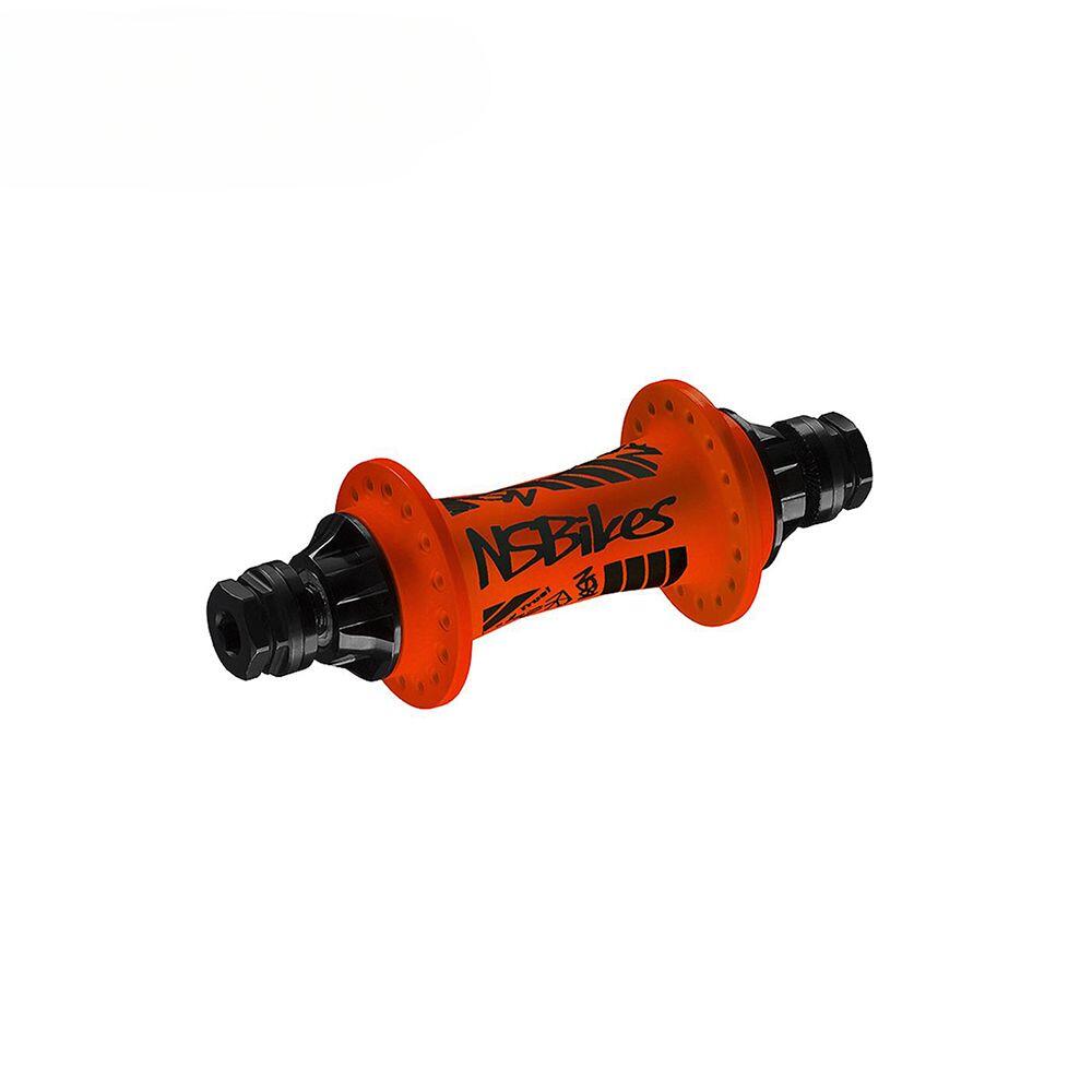 Koła rowerowe - Piasty przednie obrotowe 10 mm (32h) - Pomarańczowe - NS Bikes