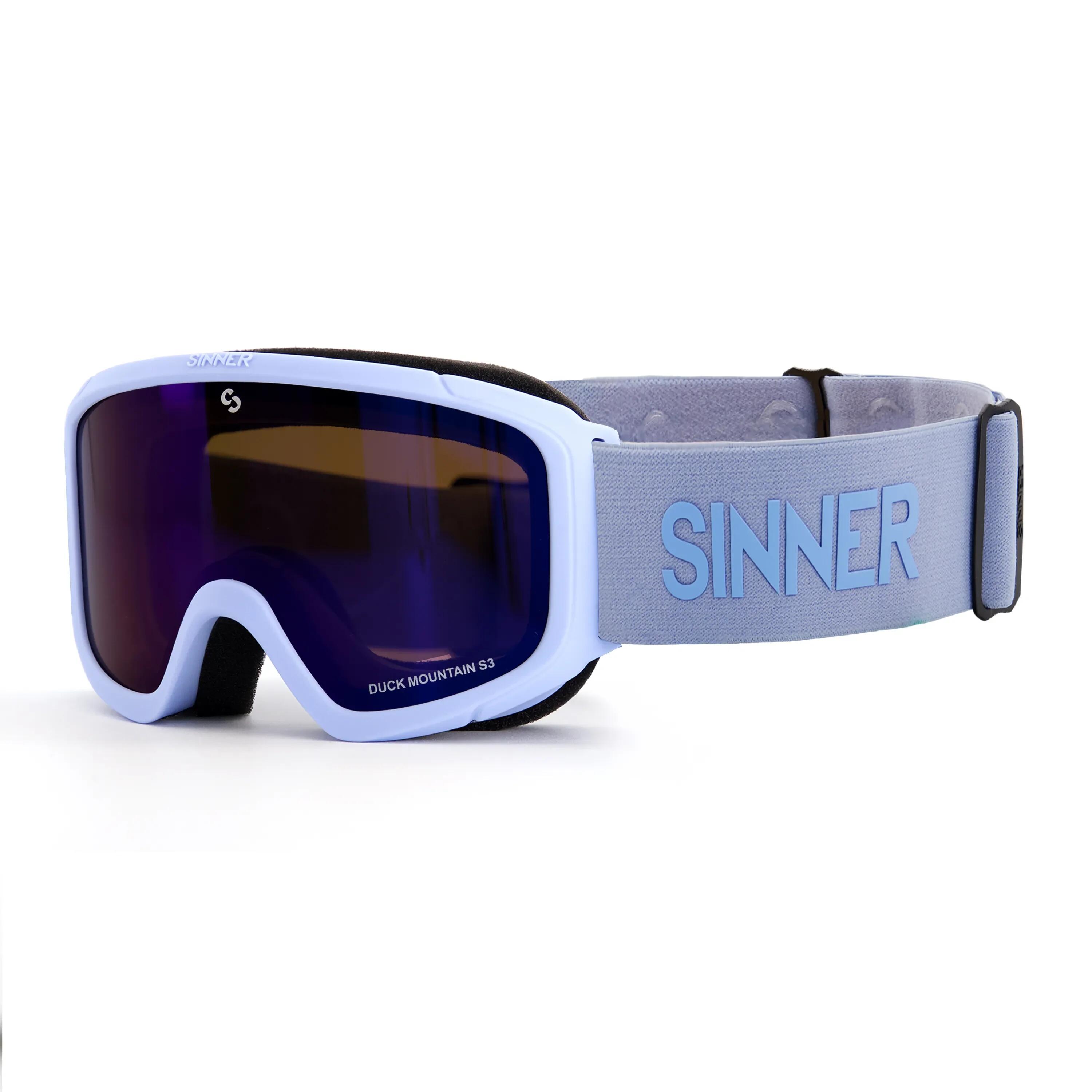 Gogle narciarskie/snowboardowe SINNER Duck Mountain, jasnoniebieskie, dziecięce