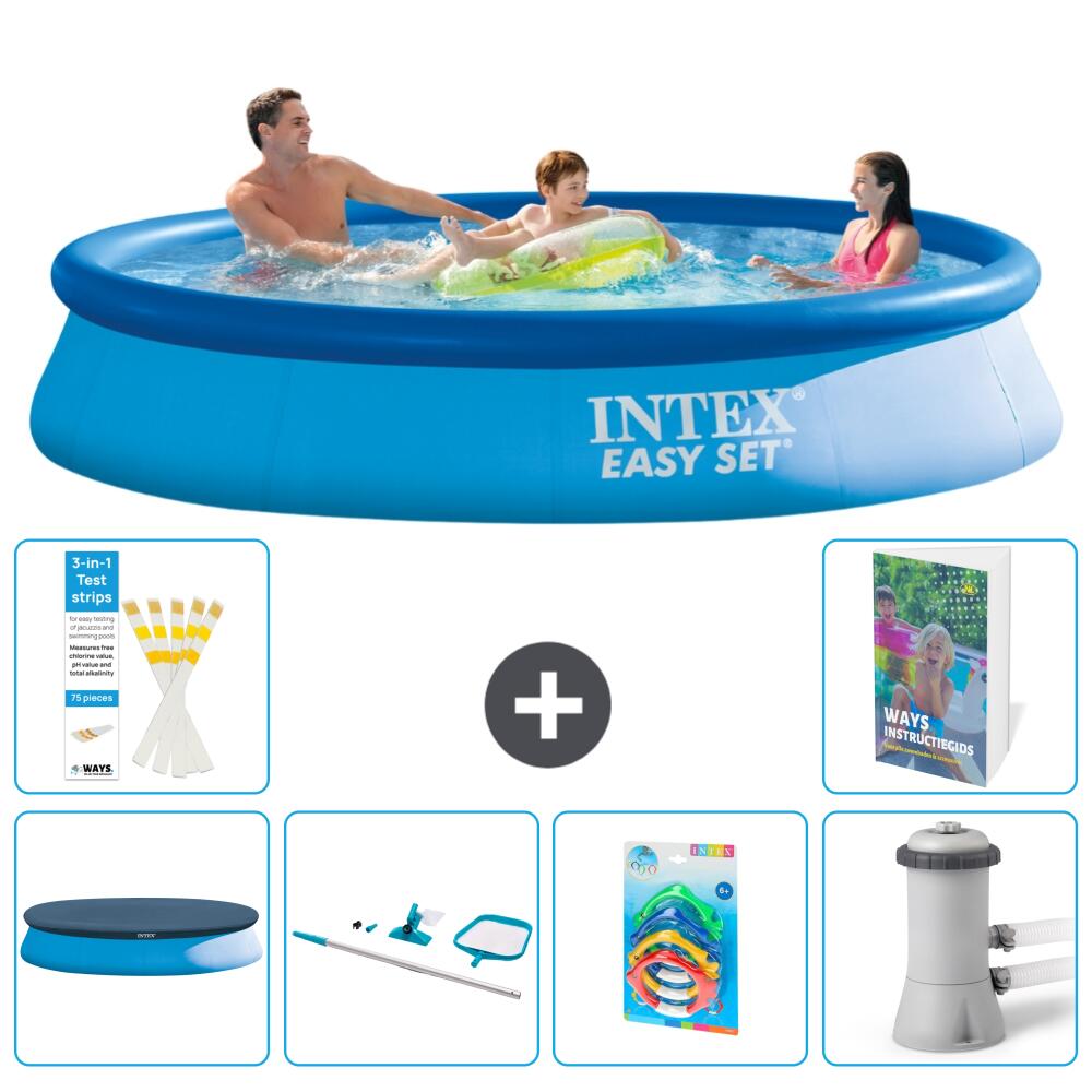 INTEX Basen Easy Set Okrągły - 366x76 cm - 7-częściowy S125