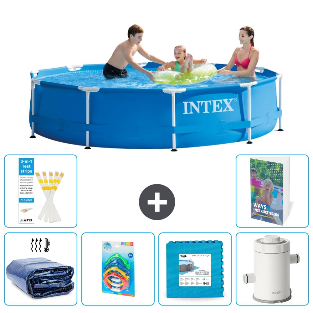 INTEX Basen ze stelażem Okrągły - 305x76 cm - 7-częściowy S55