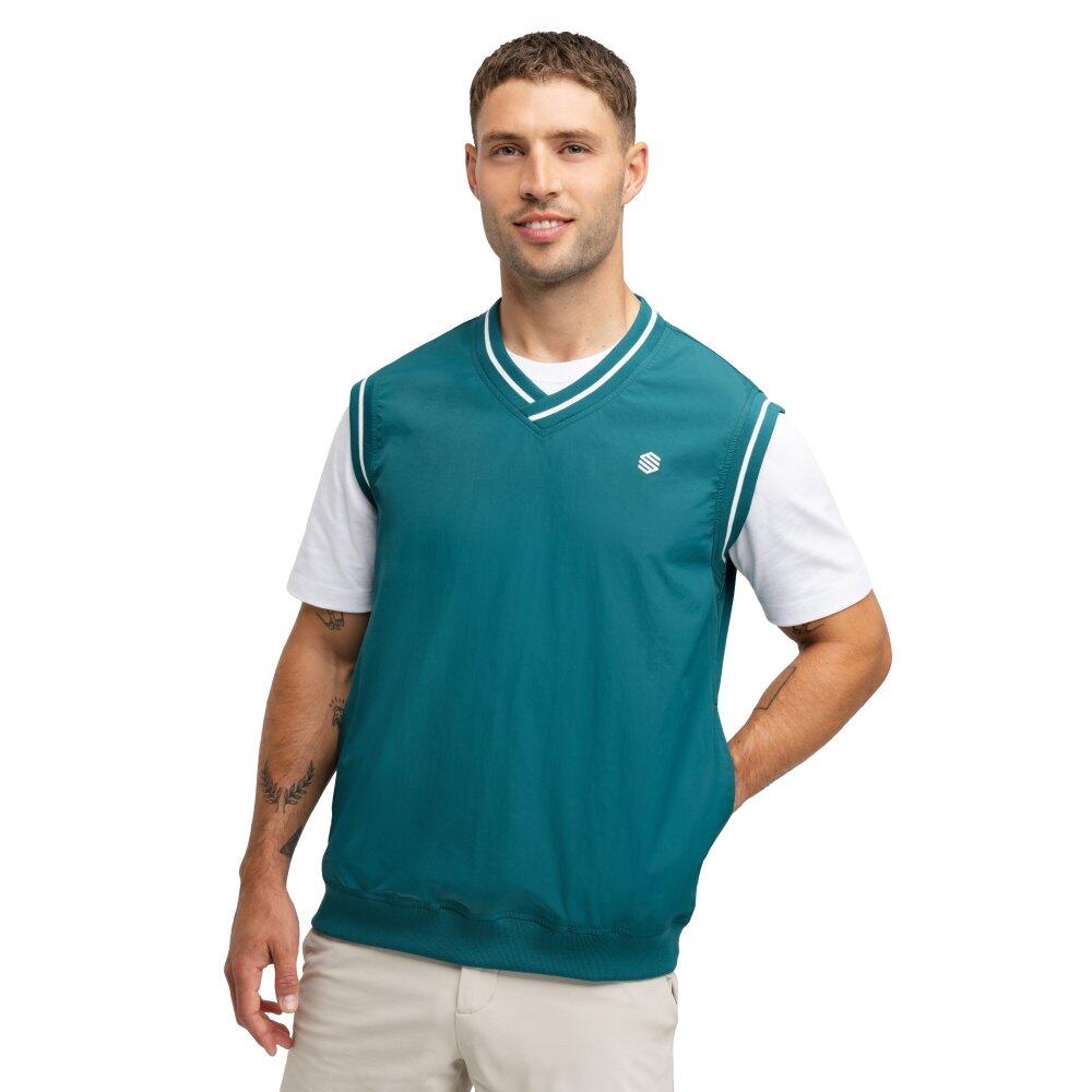 Męska wiatroszczelna kamizelka golfowa Siroko Putt Teal