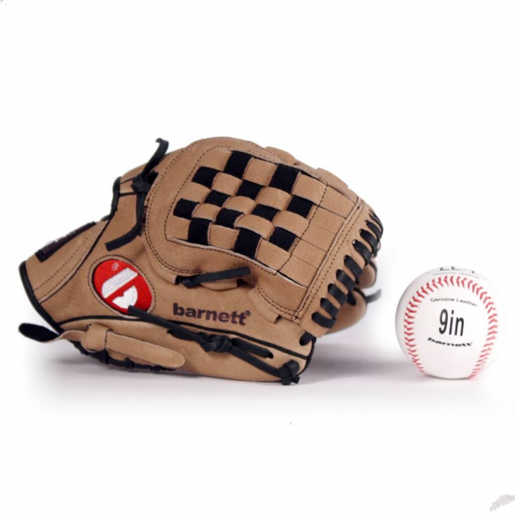 GBSL-3 Senior skórzane rękawice baseballowe i zestaw piłek (SL 110, LL1)